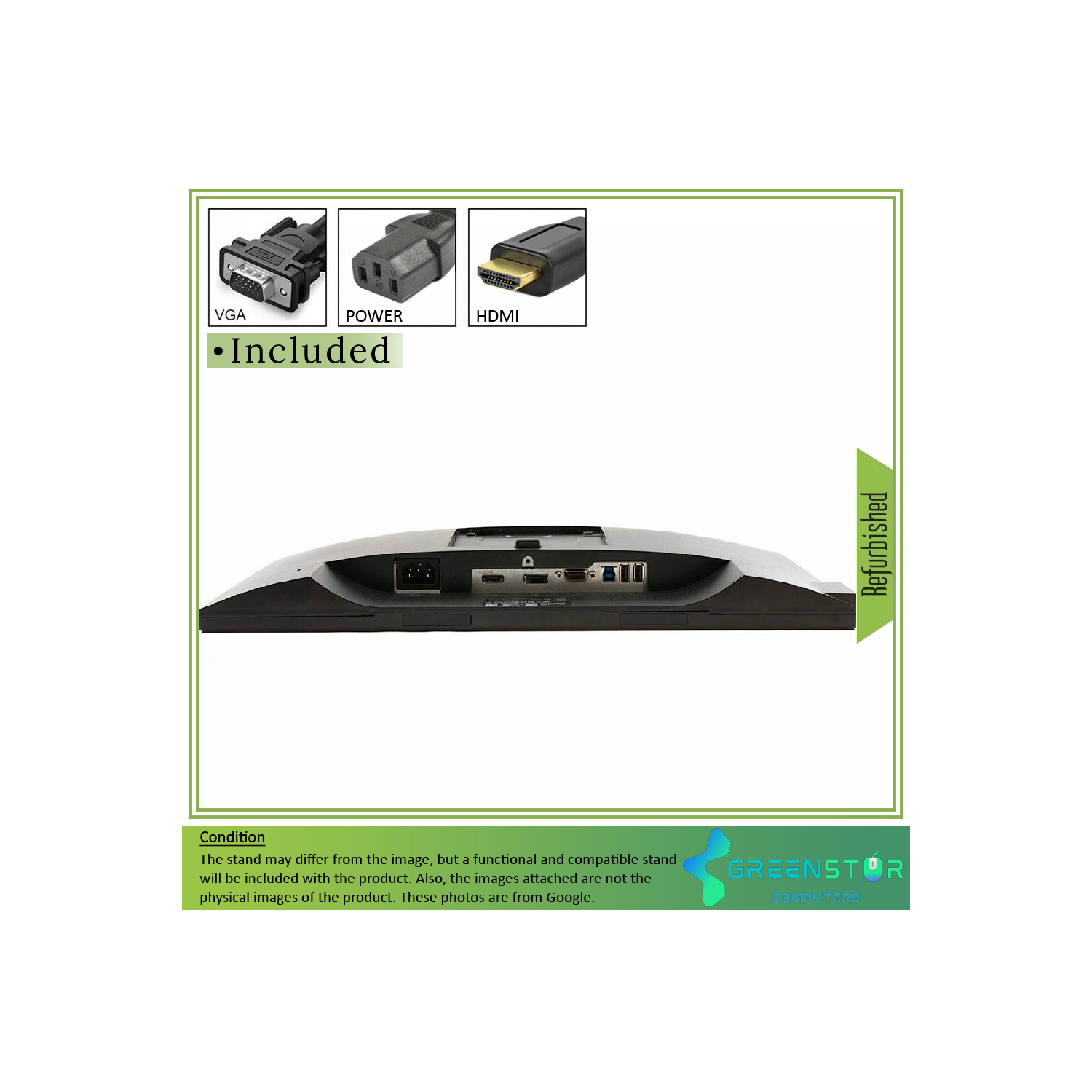 Refurbished(Good) - Dell Professional P2017H 20" Widescreen 1600X900 HD+ LED Backlight LCD IPS Panel Monitor