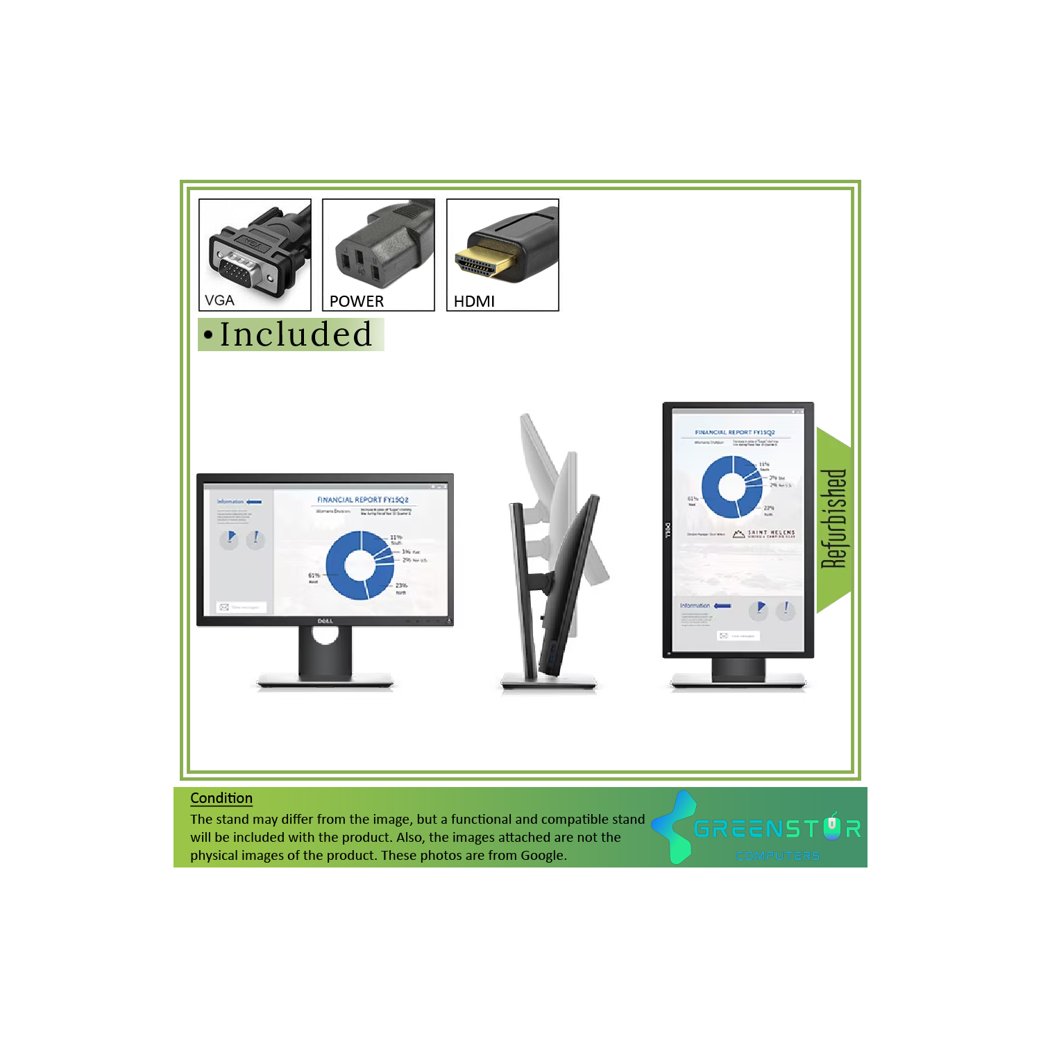 Refurbished(Good) - Dell Professional P2017H 20" Widescreen 1600X900 HD+ LED Backlight LCD IPS Panel Monitor