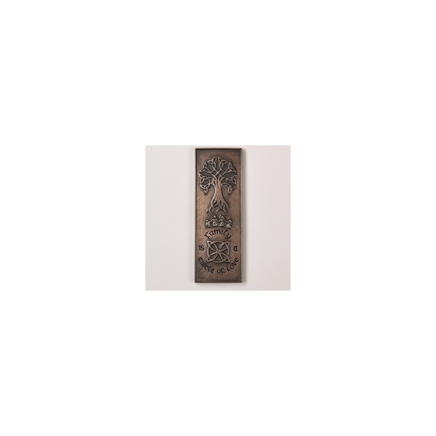 Plaque décorative murale Celtic « Family IS a Circle of Love » de couleur bronze antique de 9,5 po