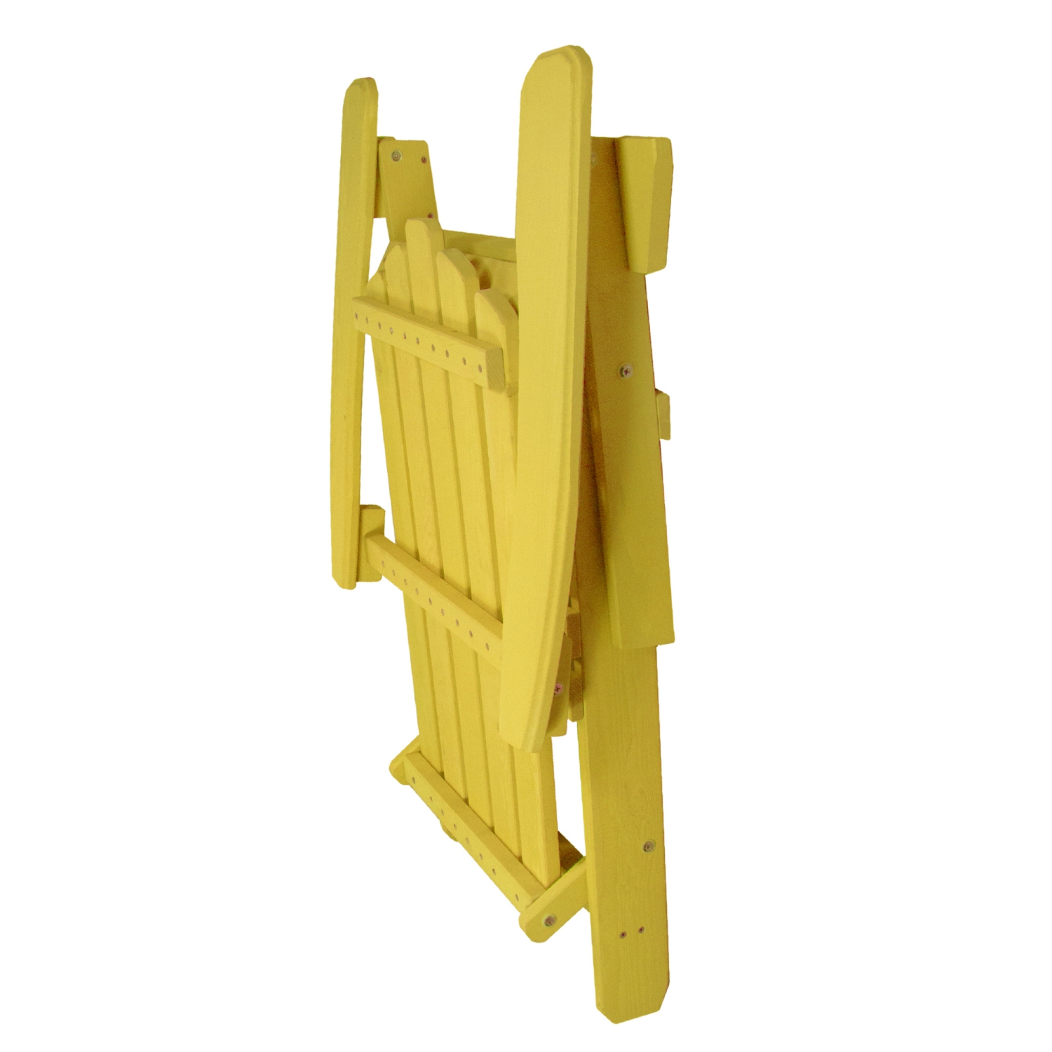 Chaise Adirondack pliante en bois classique jaune de 36 po