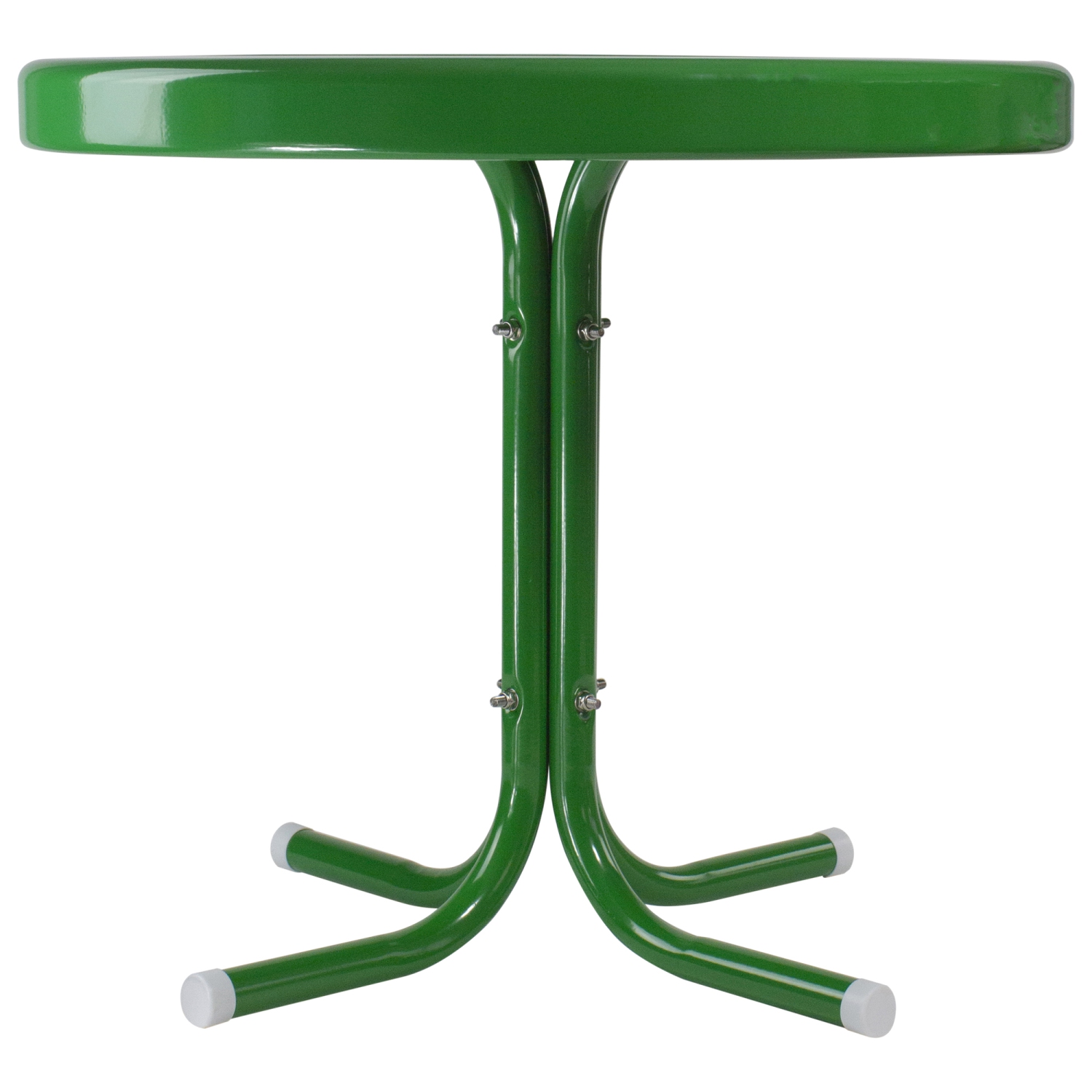 22" Outdoor Retro Tulip Side Table, Green