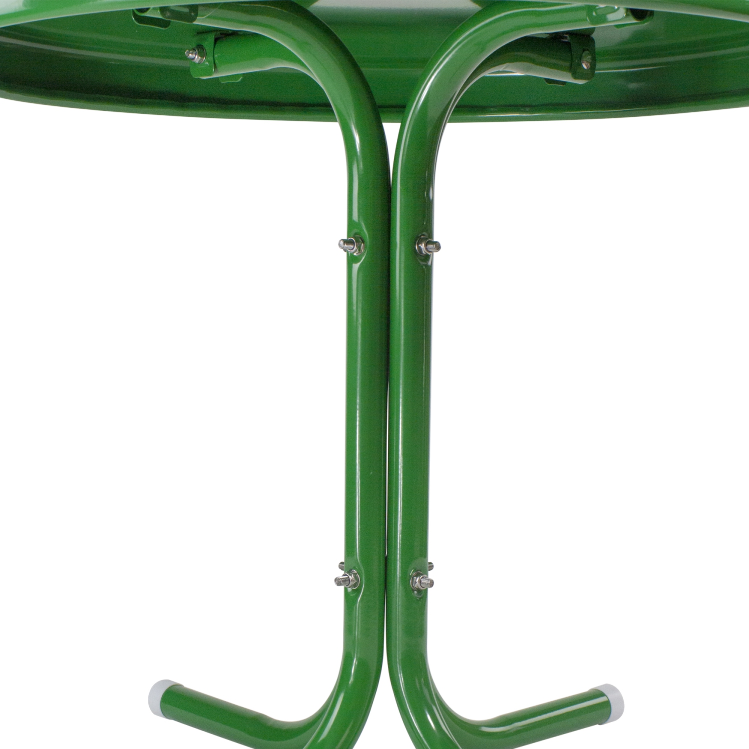 22" Outdoor Retro Tulip Side Table, Green