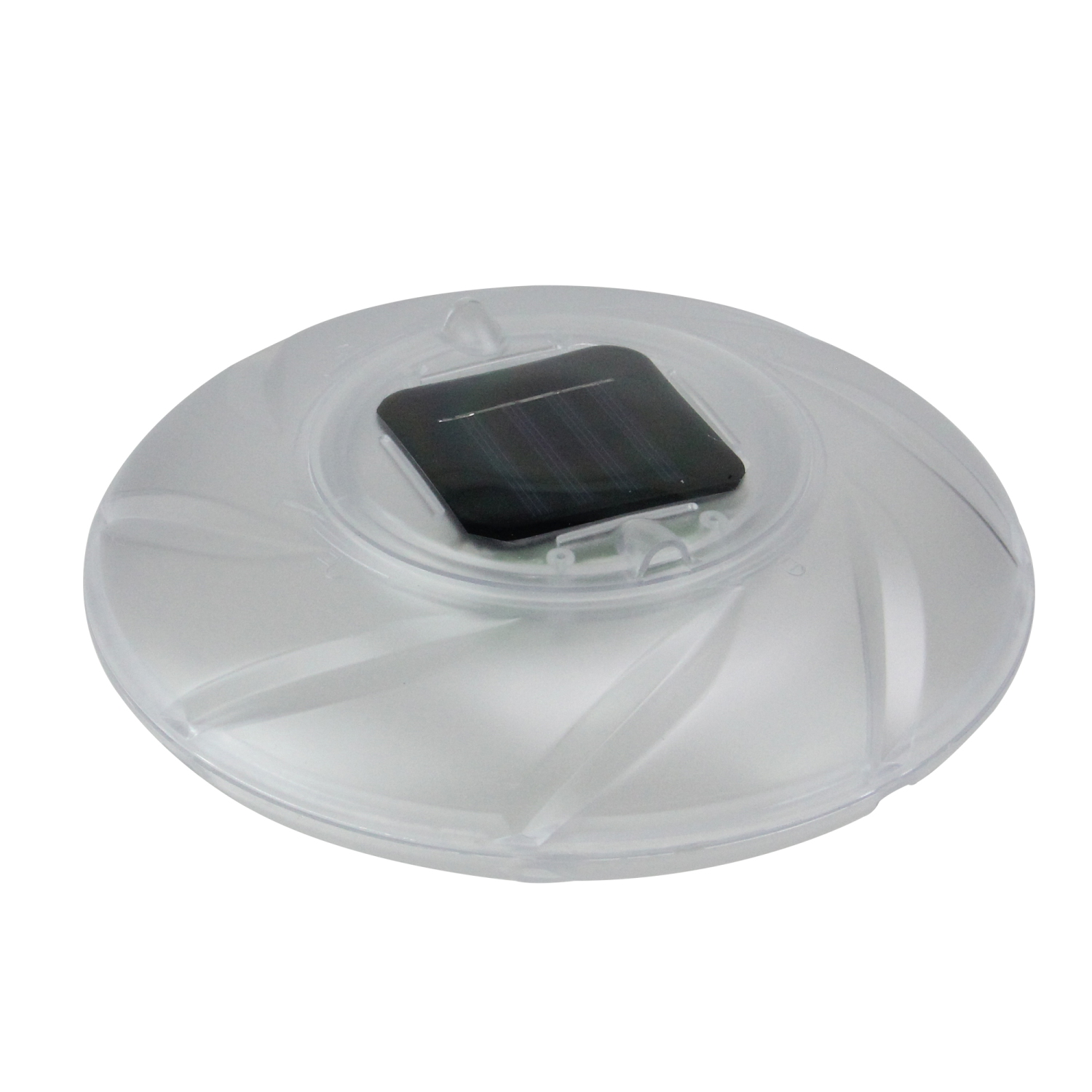 Lampe solaire flottante de 7,5 po à disque transparent qui change de couleur pour la piscine