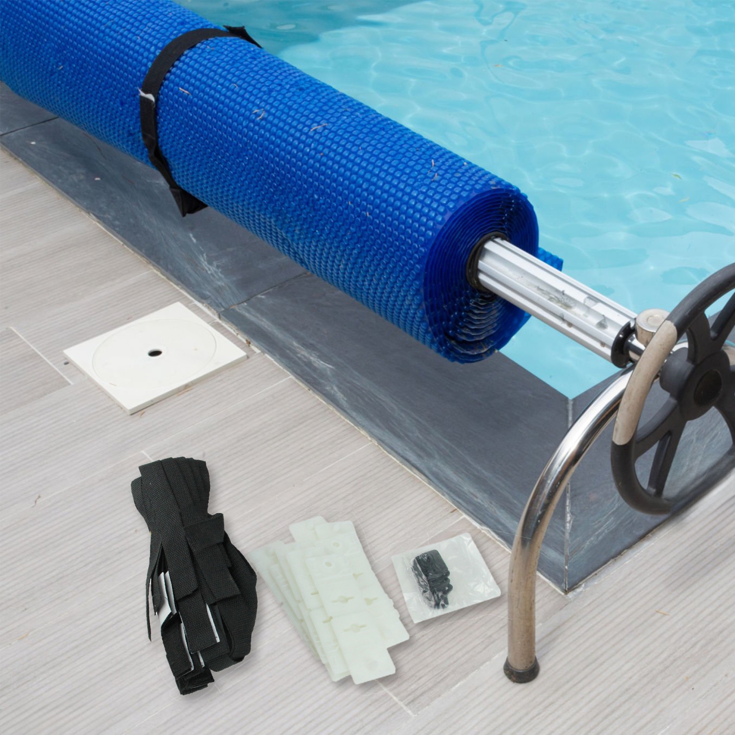 Ensemble de 8 sangles adhésives et trousses d'attaches pour moulinet à couverture