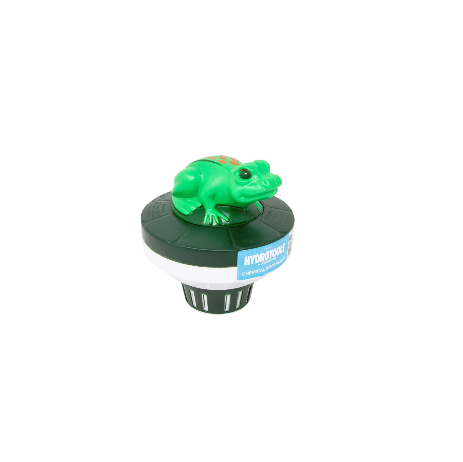 Distributeur de chlore flottant pour piscine grenouille verte et noire de 7,5 po