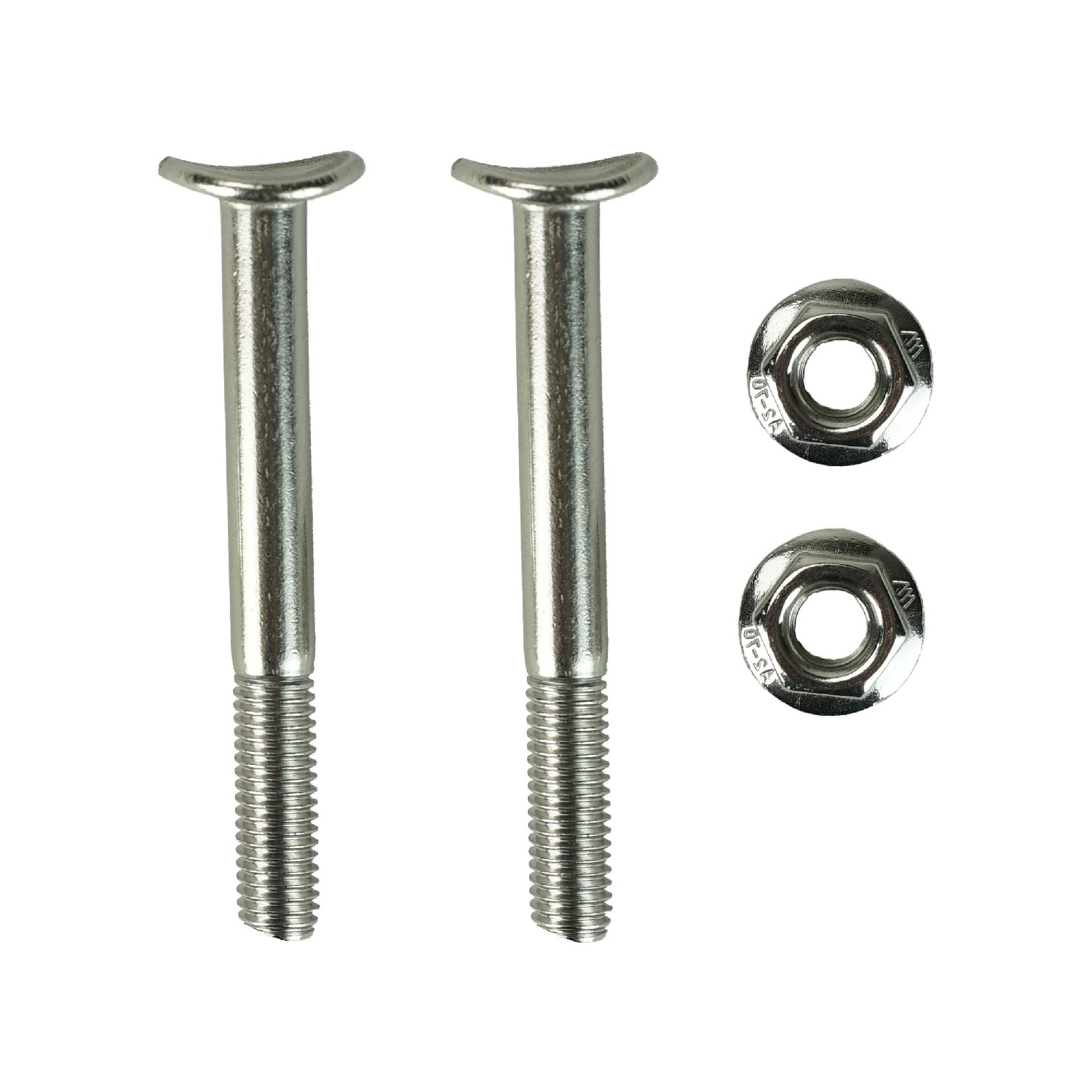 Vis convexe et écrou de 3 po pour rampes de piscine - Ensemble de 2