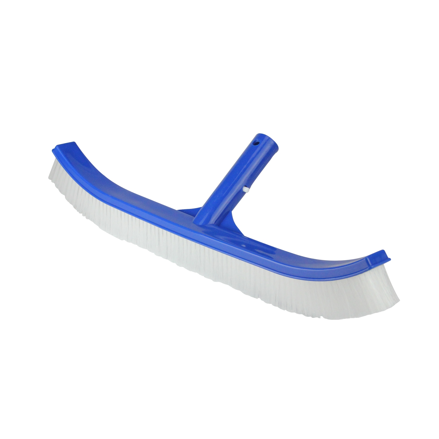 Brosse incurvée de nettoyage de piscine bleue de 17,5 po avec support pour le dos