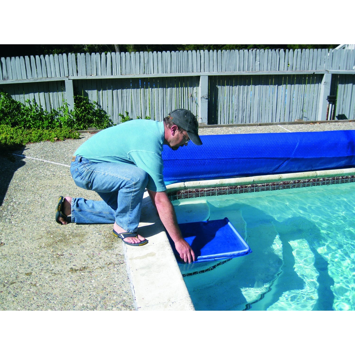Couverture bleue de 43,75 po pour attraper la piscine accessoire de couverture solaire