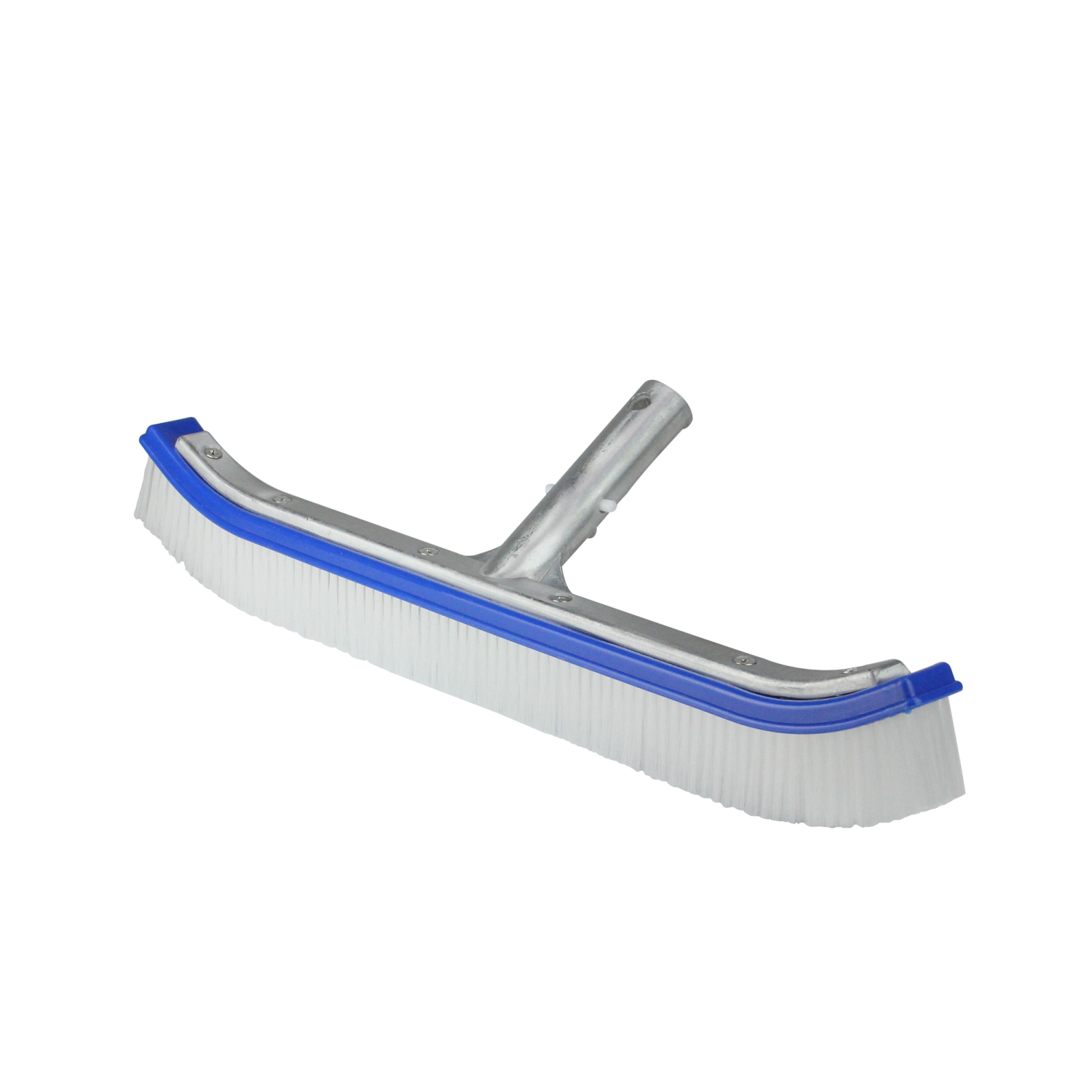 Brosse murale courbée standard bleue de 18 po avec support dorsal