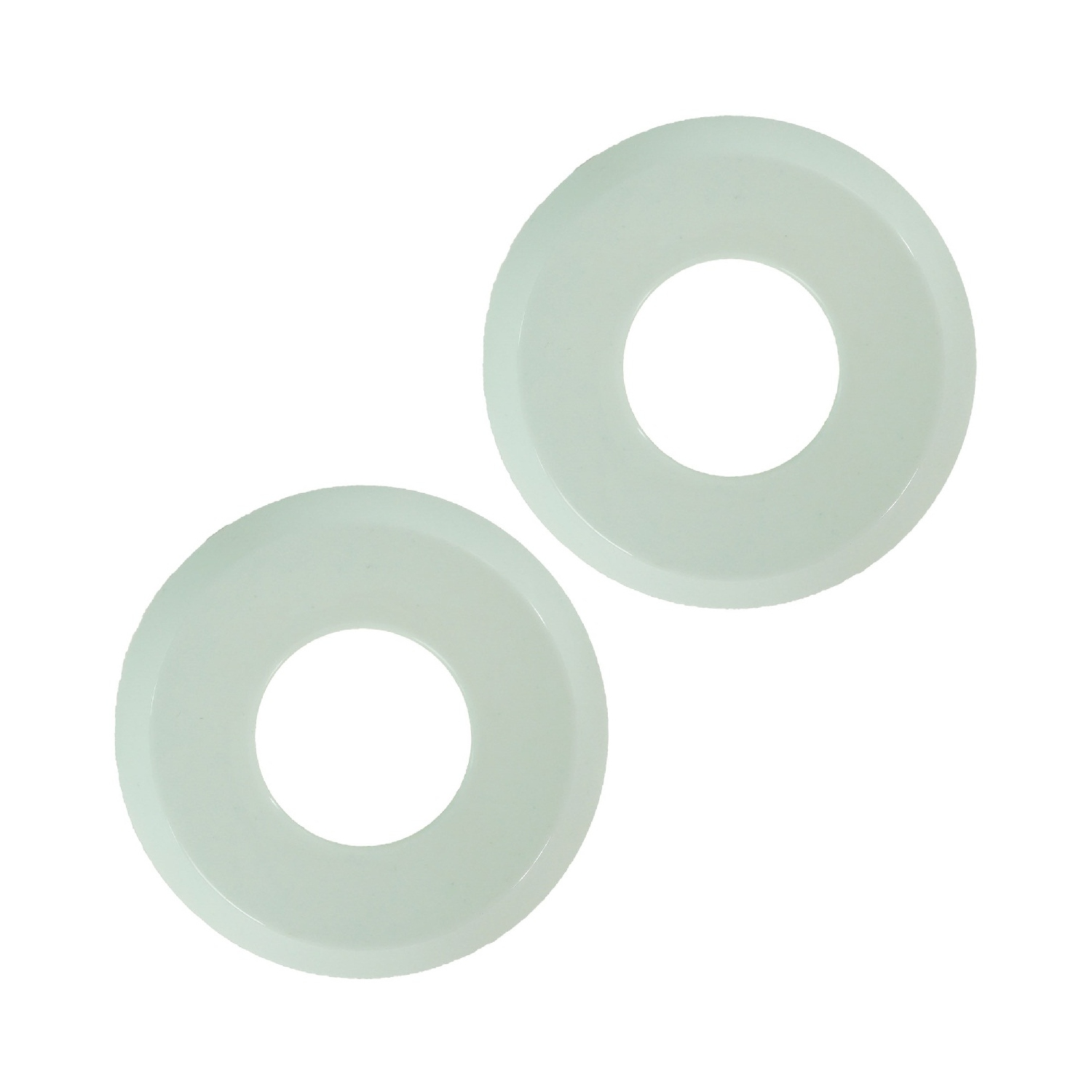 Écusson blanc de 4,5 po pour rampes de piscine D48&nbsp;mm - Ensemble de 2