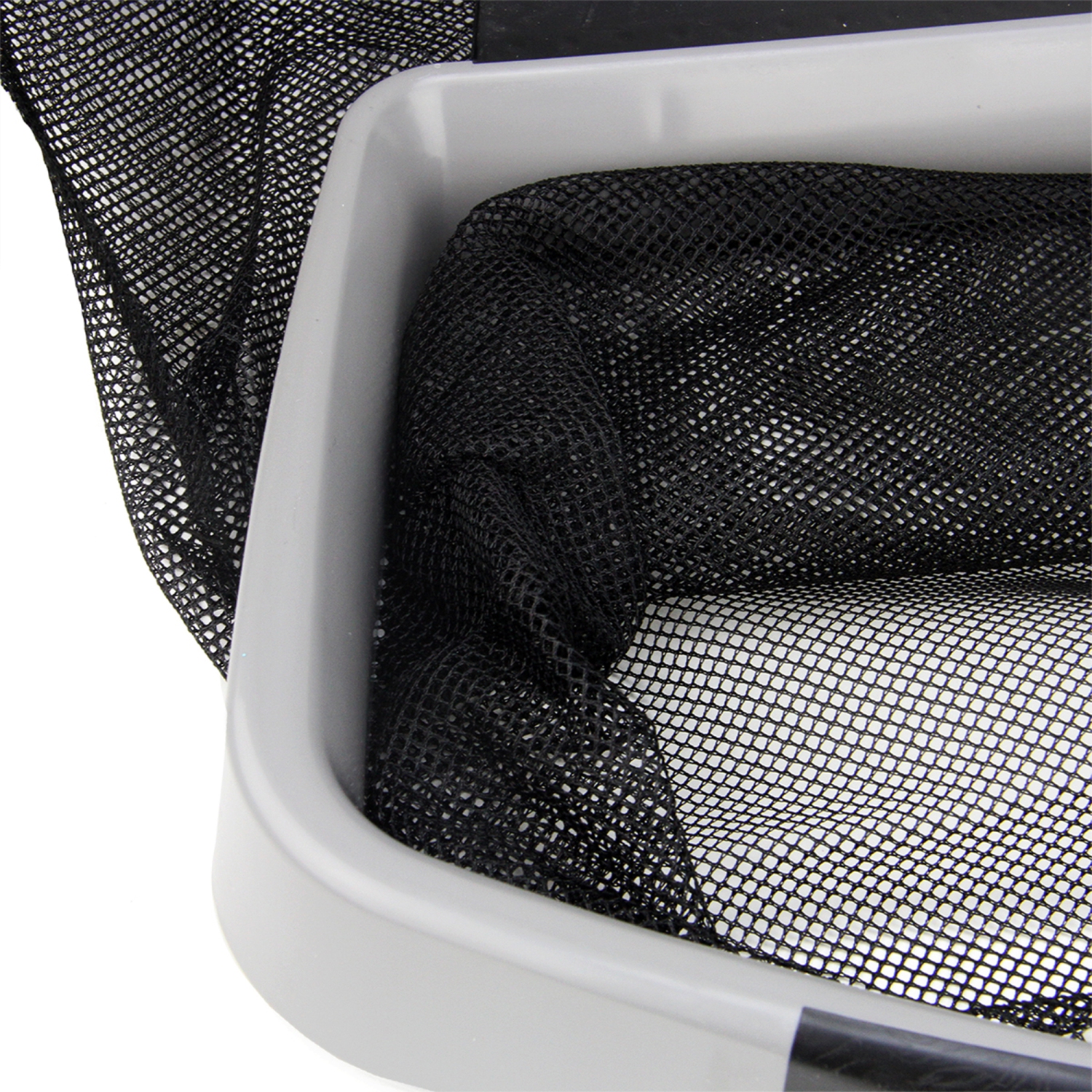 Piscine de 17,5 po en gris et en noir avec poche profonde et tête de râteau à feuilles