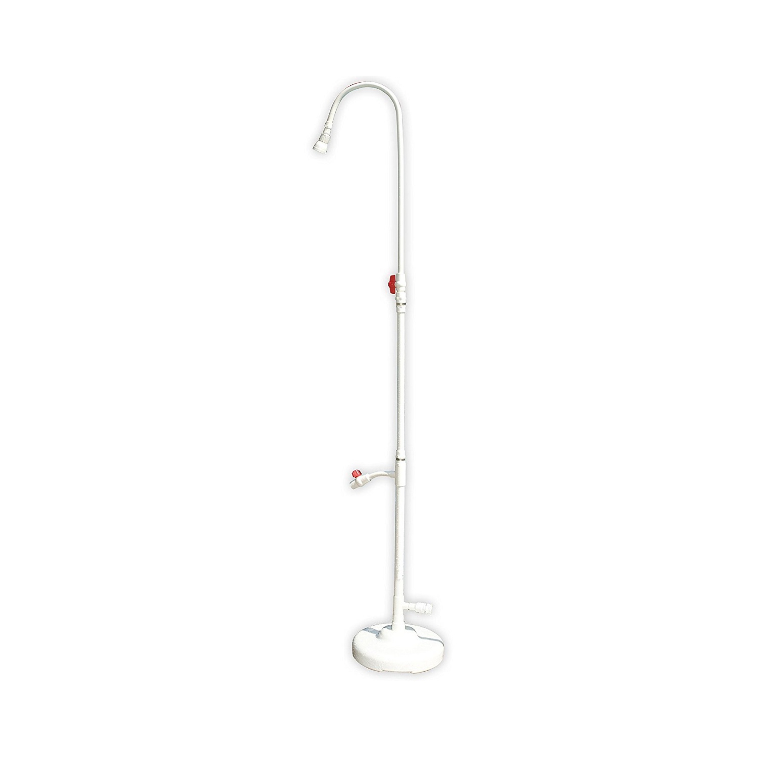 86-Inch White Standard Poolside Swimming Pool Shower with Foot Wash Spigot