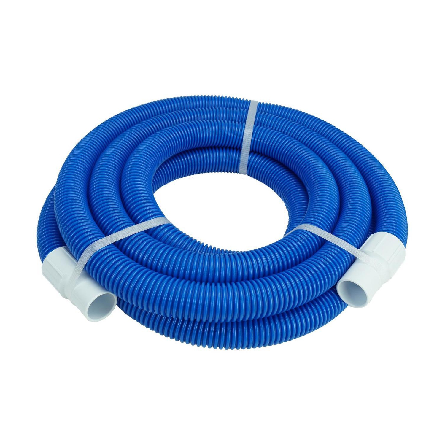 Tuyau d'aspirateur moulé bleu et blanc avec poignets pivotants 27 pi x 1,25 po