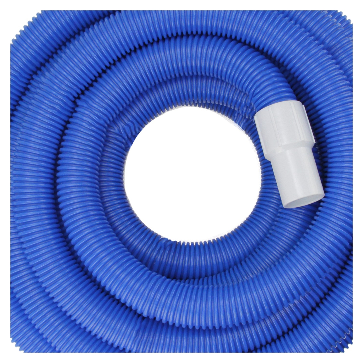 Tuyau d'aspirateur pour piscine creusée en polyéthylène moulé bleu avec manchon pivotant, 25 x 1,5 po