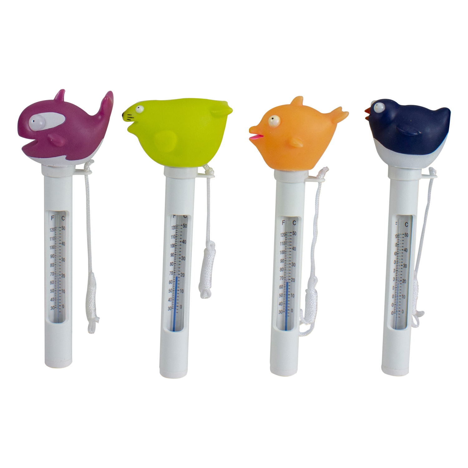 Thermomètres de piscine flottants Sea Babies de 8,25 po - Ensemble de 4