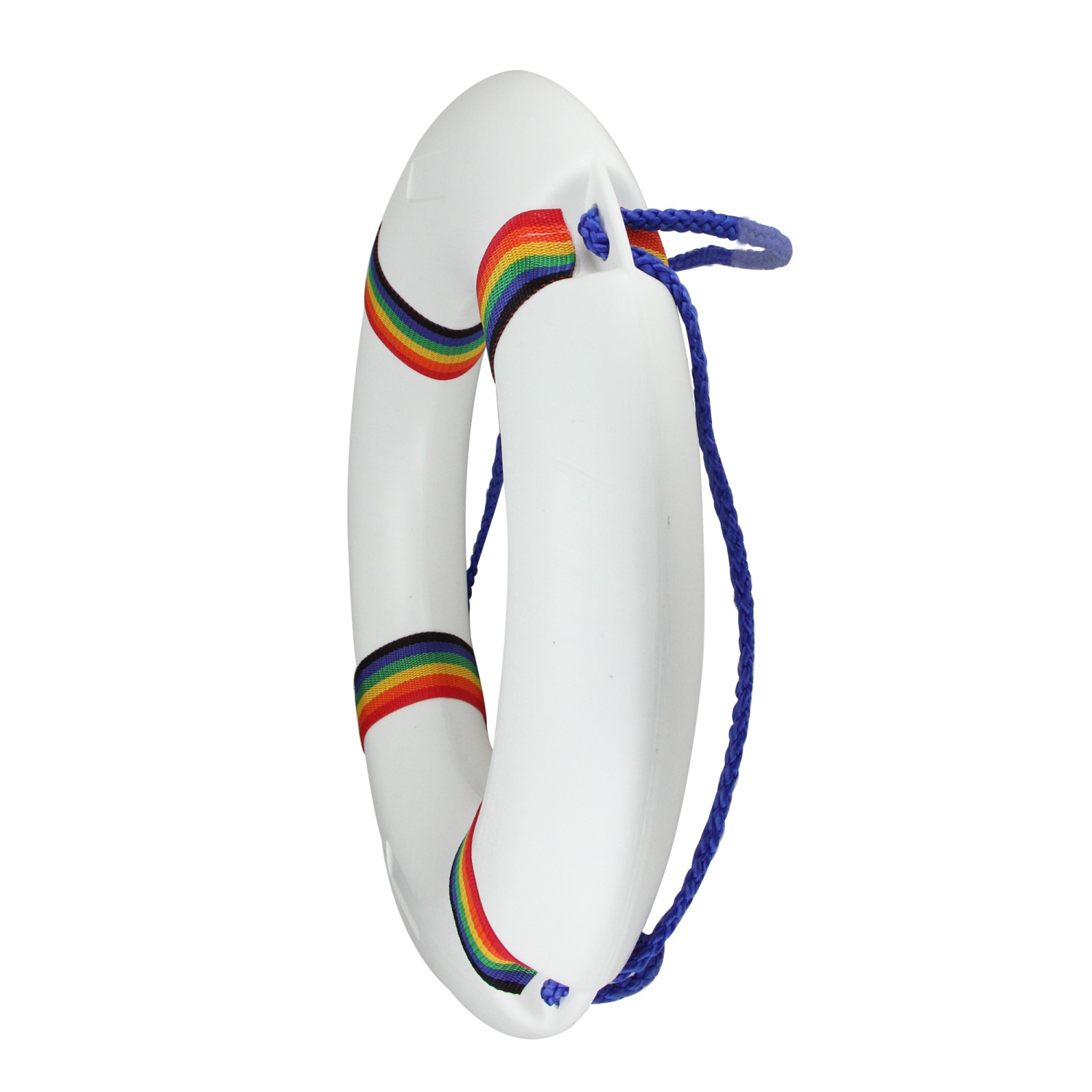 Bouée de sécurité pour piscine, 21 po, blanc et bleu