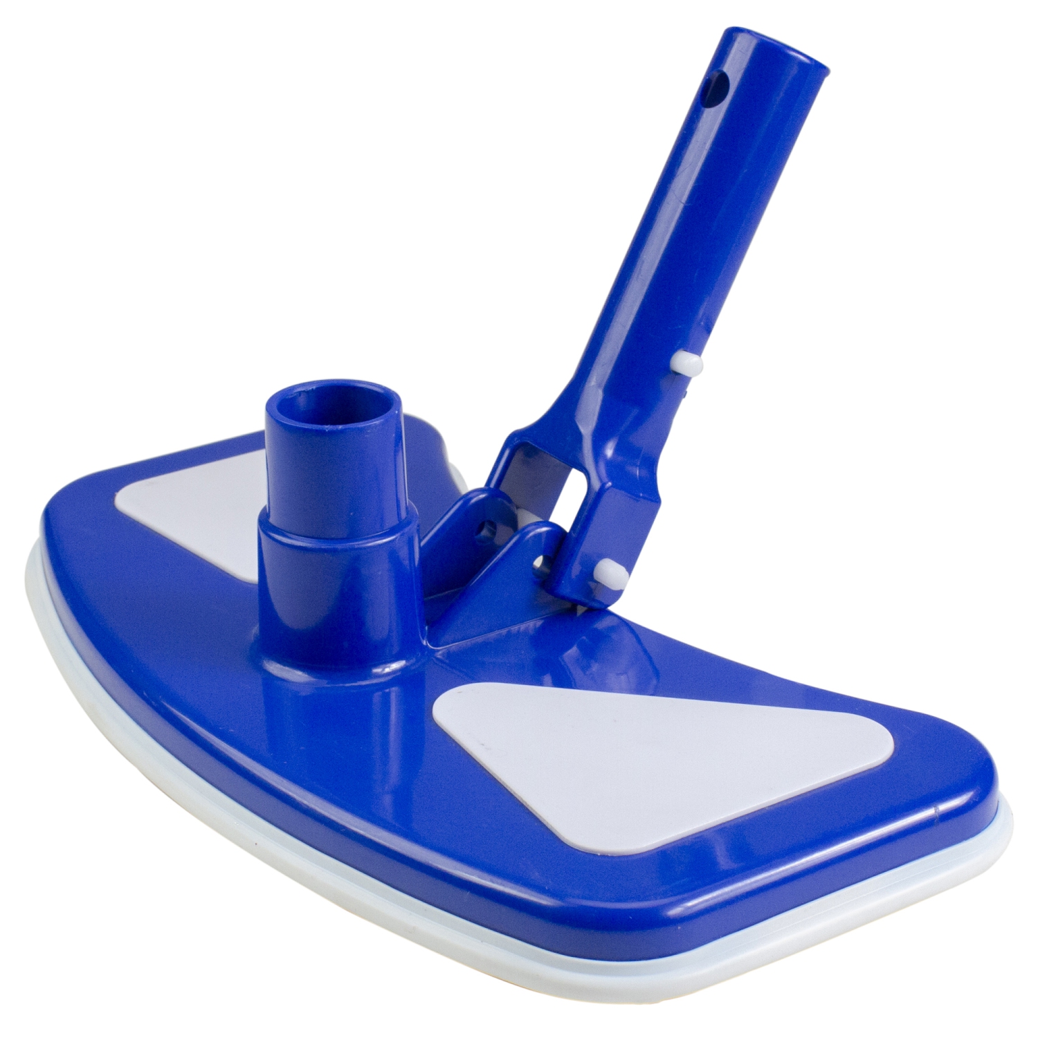 Tête d'aspirateur papillon avec pare-chocs, toile bleue et blanche de 11,5 po pour piscine