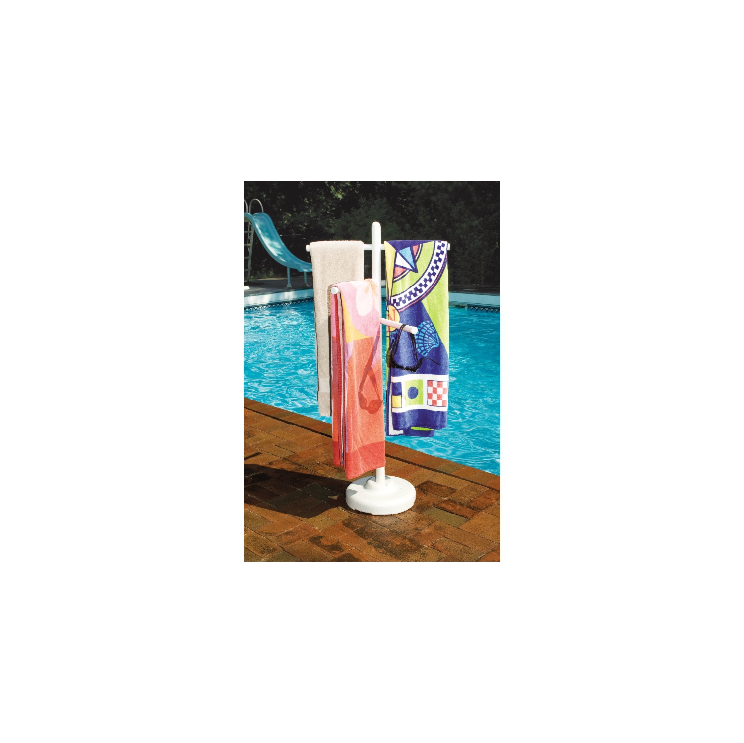 Support de rangement pour piscine de 51 po, blanc