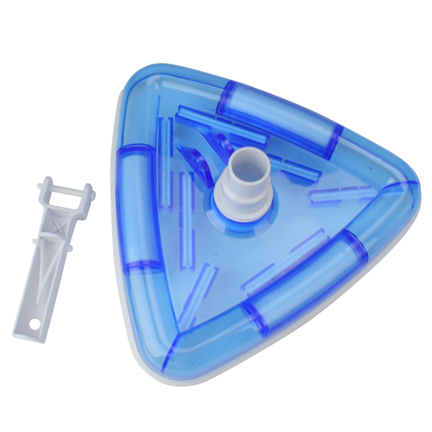 11" Blue and White Deluxe Triangular Swimming Pool Vacuum Head
