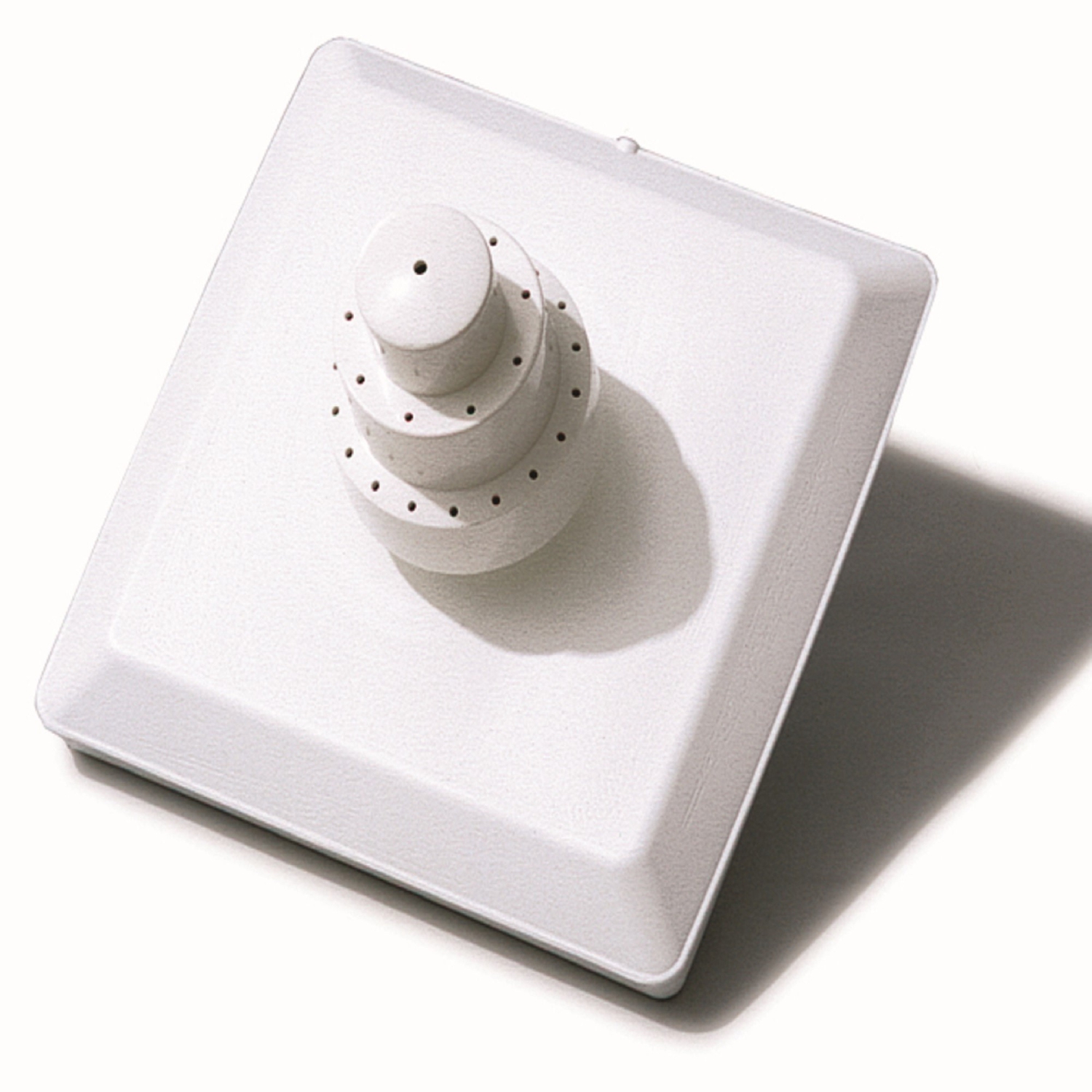 Fontaine de piscine carrée flottante Grecian, 3 étages, 11,75 po, blanc