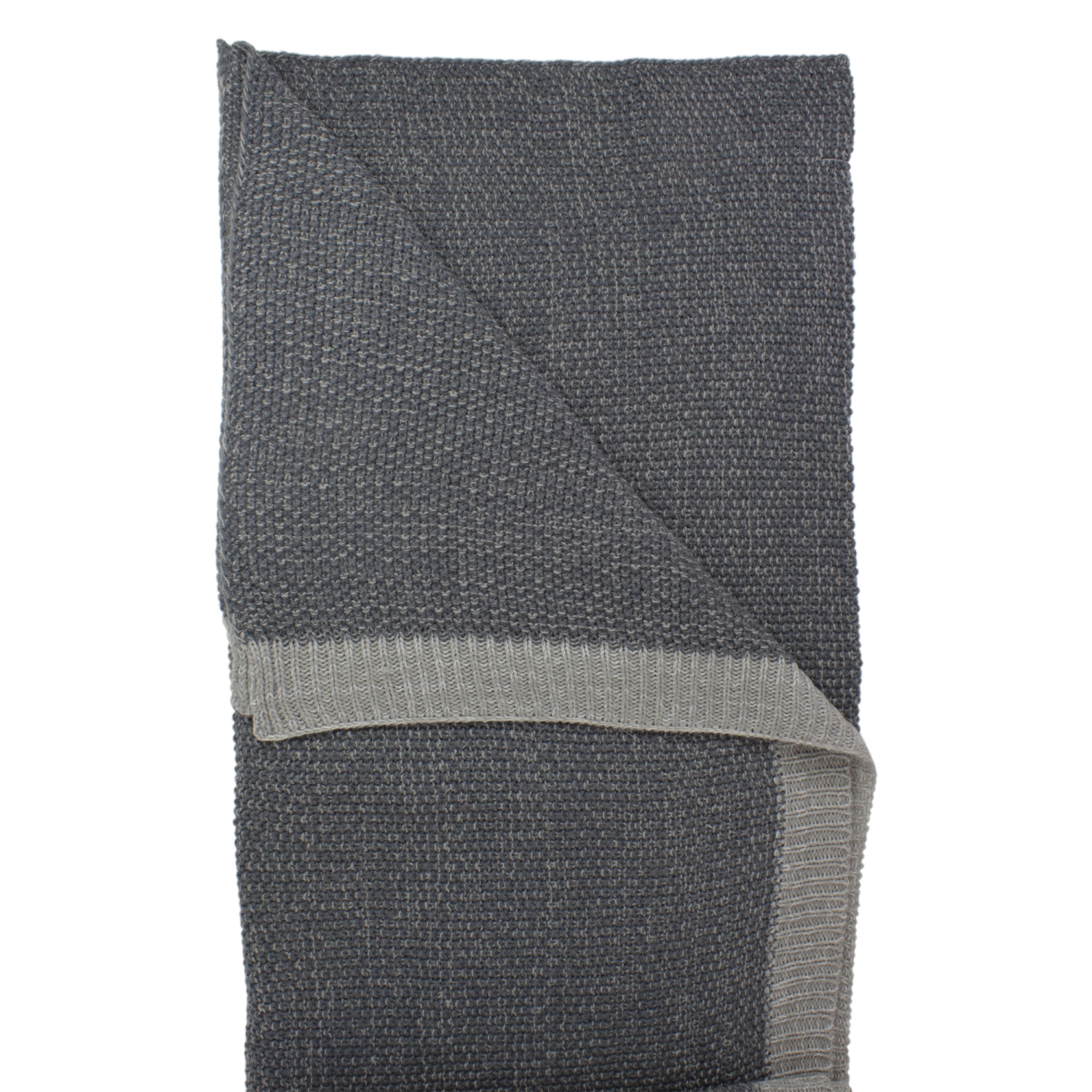 Gray Knit Rectangular Throw Blanket 50" x 60"