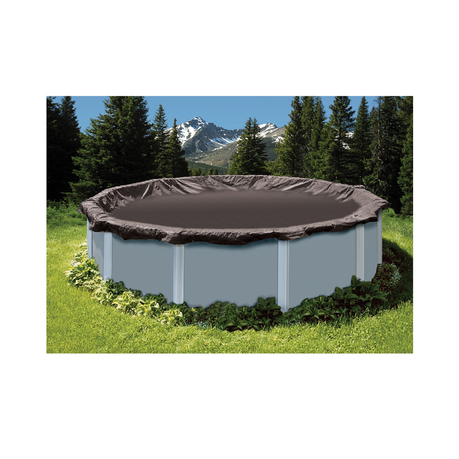 Filet à feuilles de fermeture de piscine hors-terre noir de luxe, 18 pi