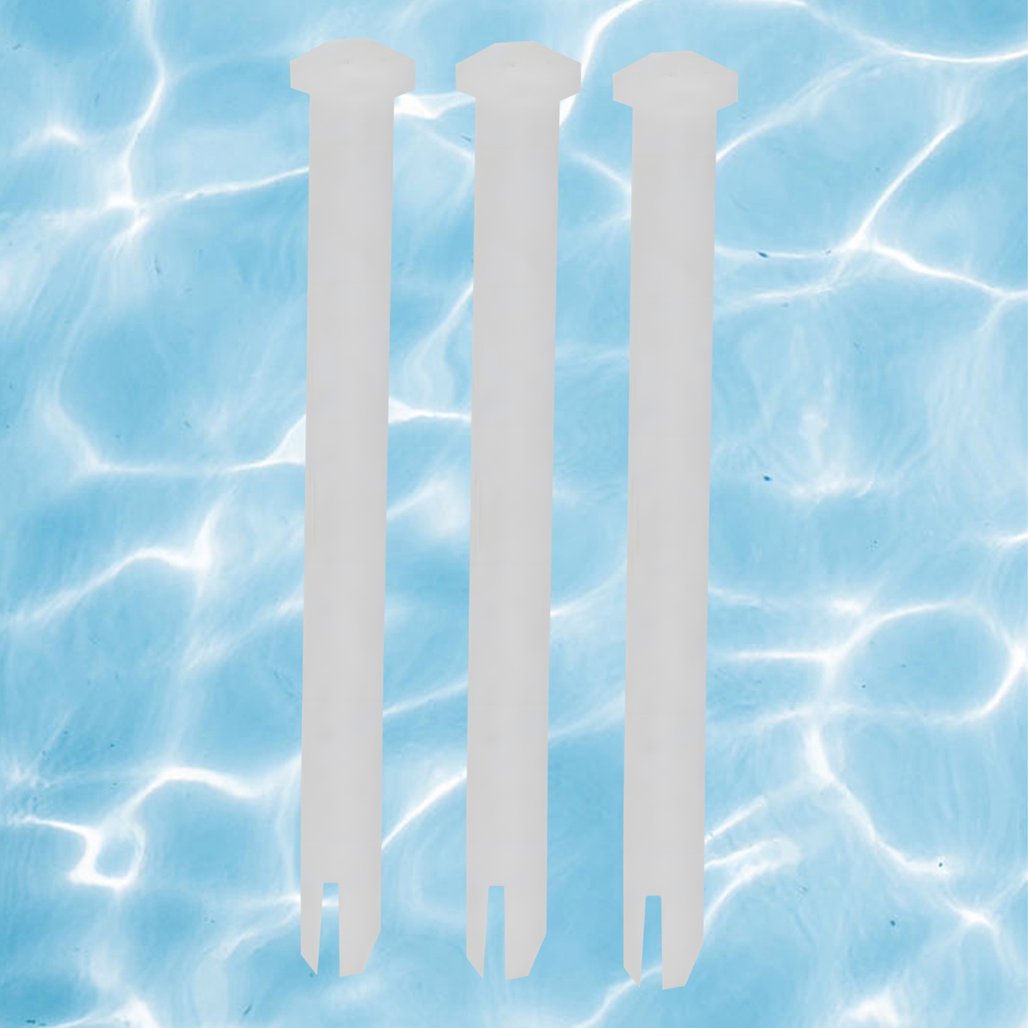5.5-Inch White Long Lock Pins for Poles and Vacuum Handles For Swimming Pool