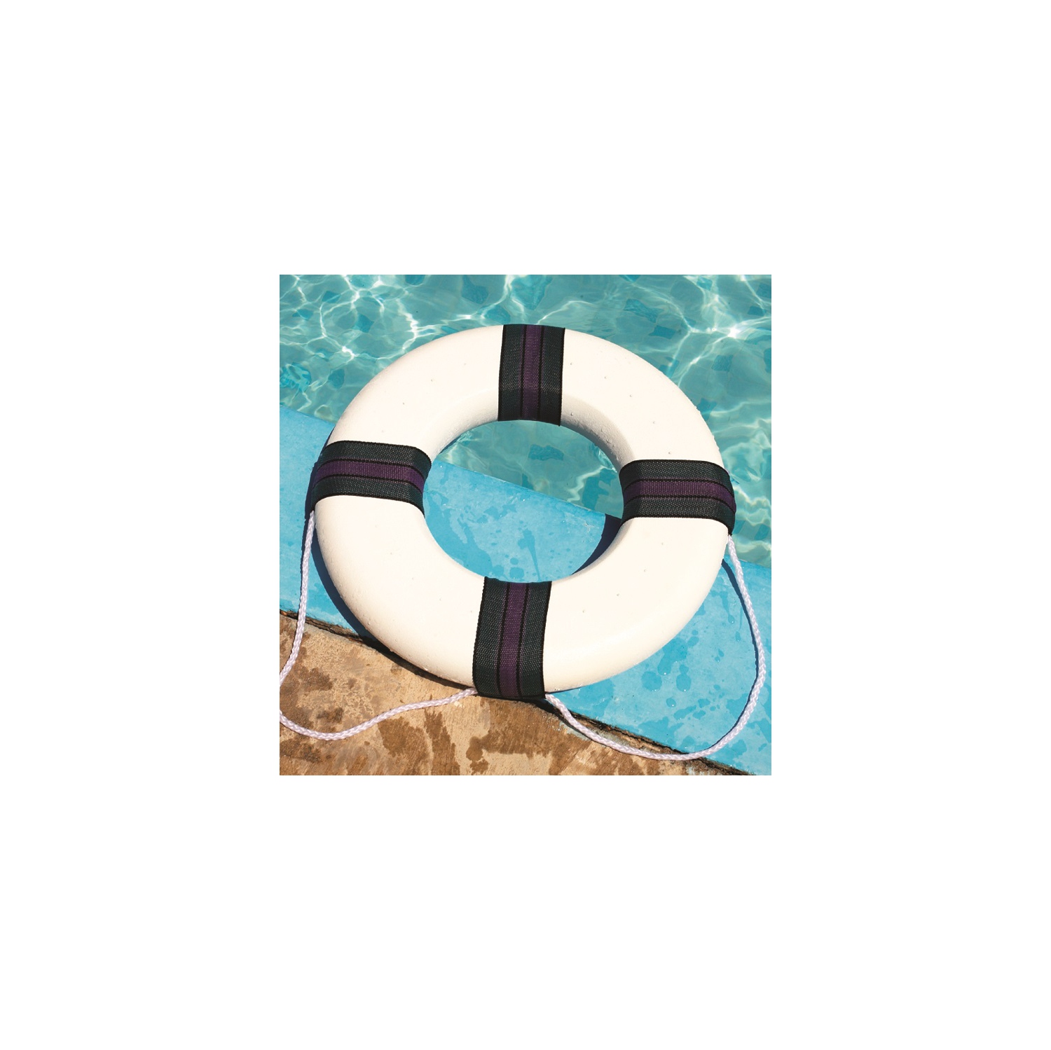 Bouée de sécurité d'été avec corde, piscine de 18 po