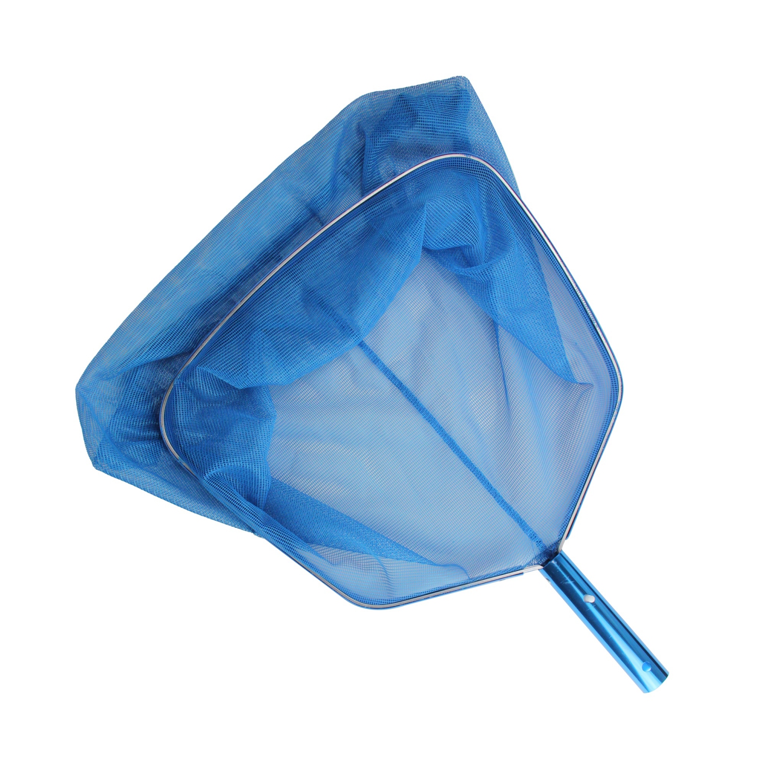 Râteau à feuilles de piscine avec filet, 19 po, bleu, grand