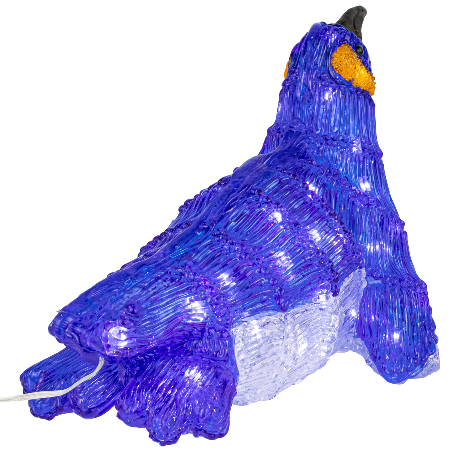 LED Lighted Commercial Grade Acrylic Swimming Penguin Outdoor Christmas Decoration - 16"