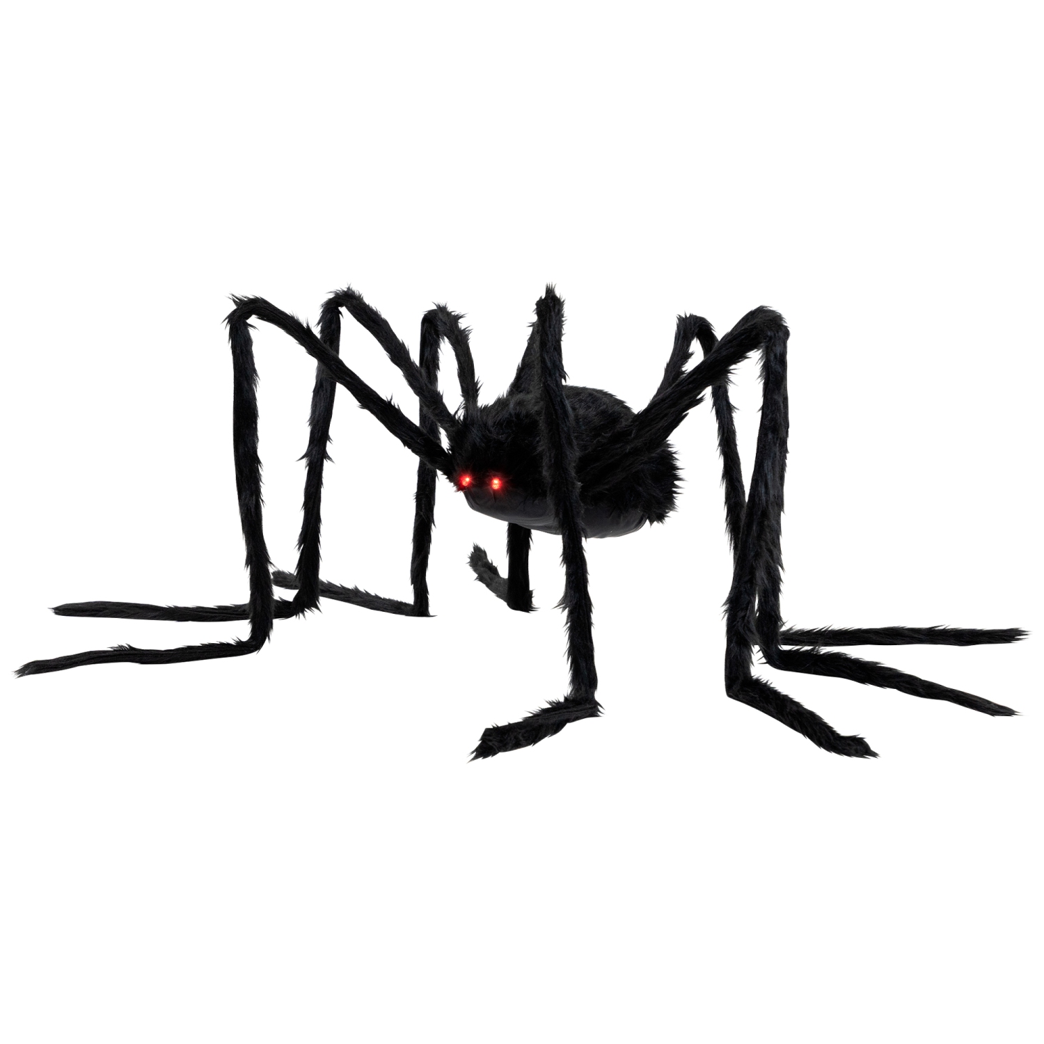 44" Pre-Lit Black Spider with Red Eyes Halloween Decoration