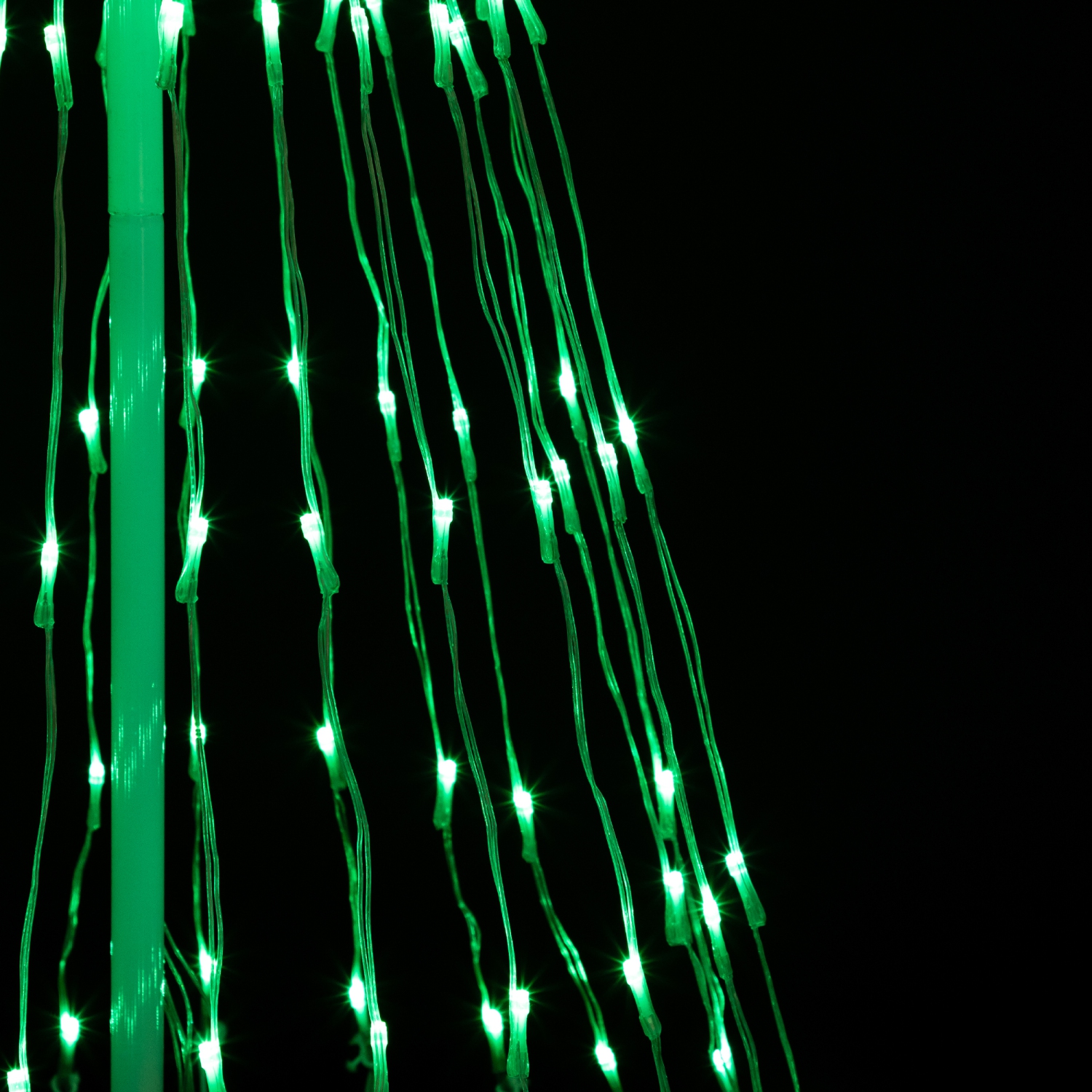 Sapin de Noël illuminé à DEL avec décoration d'extérieur d'étoiles - 12 pi - Vert