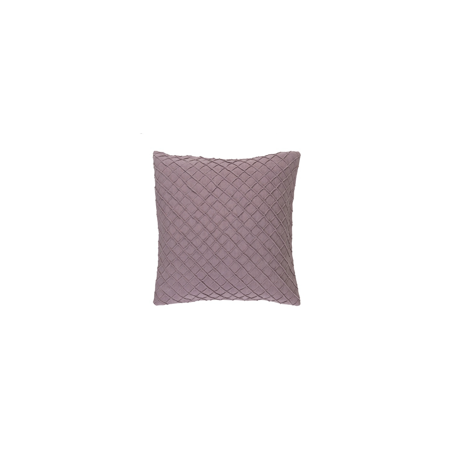 Coussin décoratif carré contemporain violet pâle de 20 po - bourre en duvet