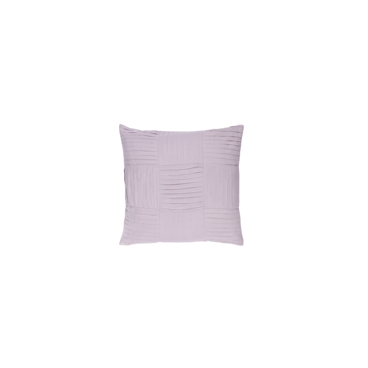 Coussin décoratif carré tissé violet pastel de 20 po