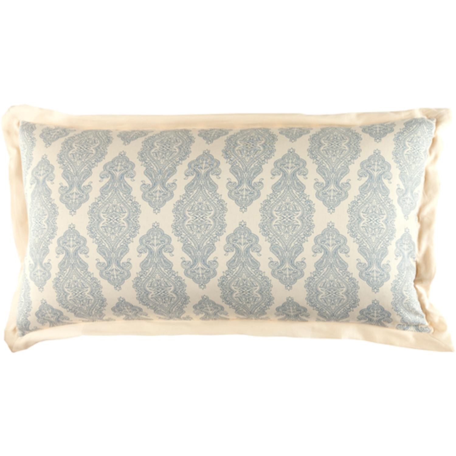 20 x 36 po, bleu marine et blanc amande, style moderne, couvre-oreiller en coton satiné fabriqué à la main pour très grand lit et couvre-oreiller en