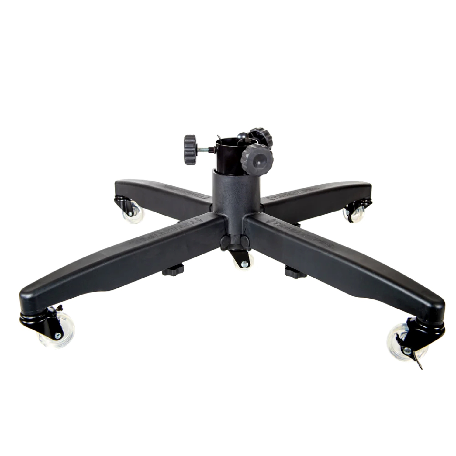 Adjustable Rolling Christmas Tree Stand for Trees 6'-9' - Black