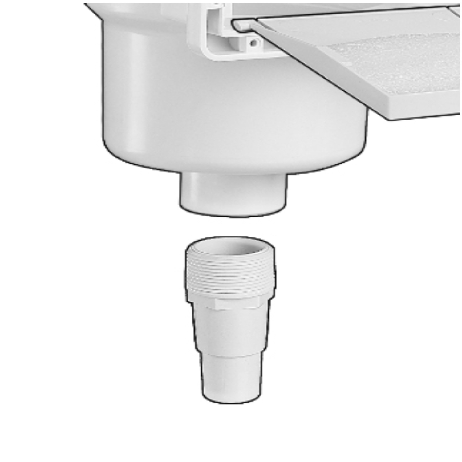 11.5-Inch Gray HydroTools ABS Thru-Wall Skimmer for Above-Ground Swimming Pool