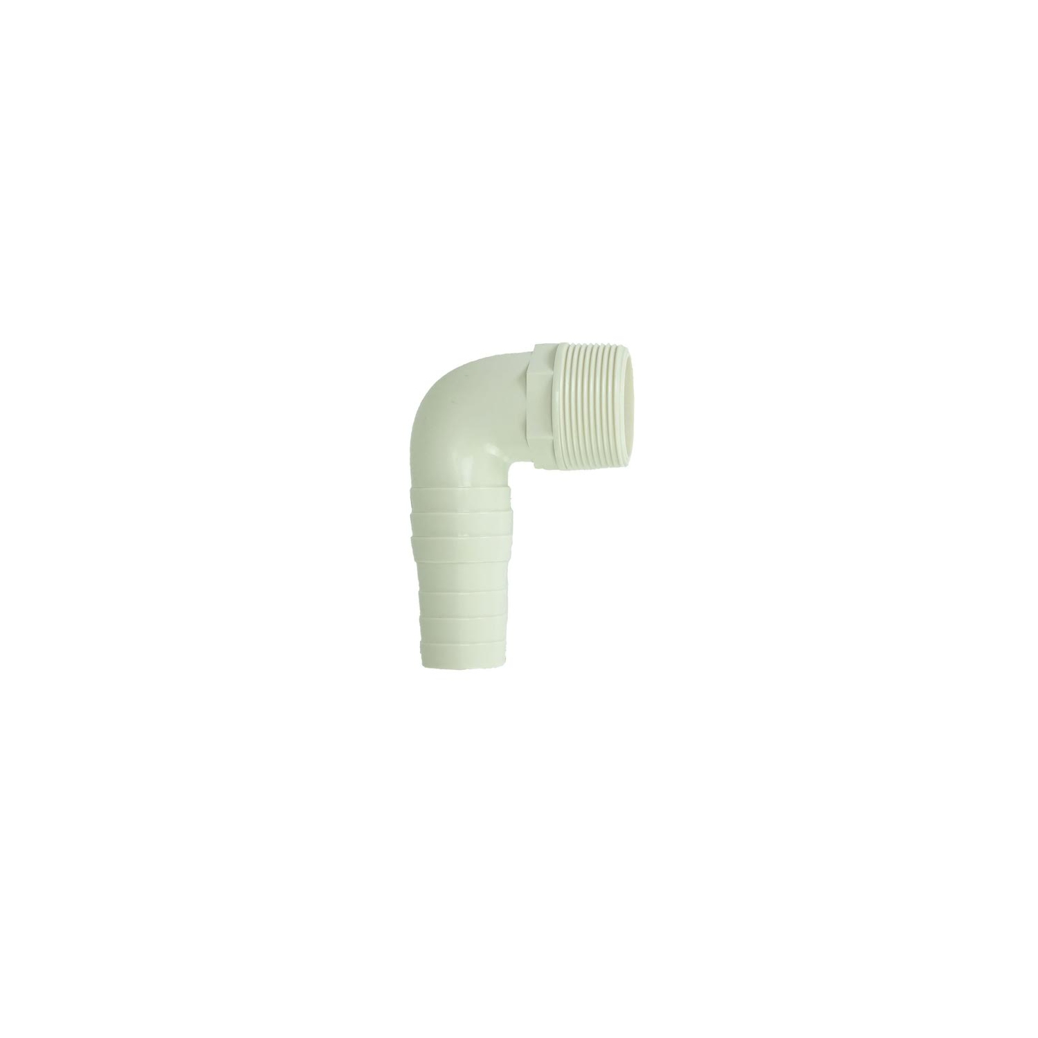 Raccord coudé conique et barbelé standard pour piscine ou spa de 4,75 po White HydroTools