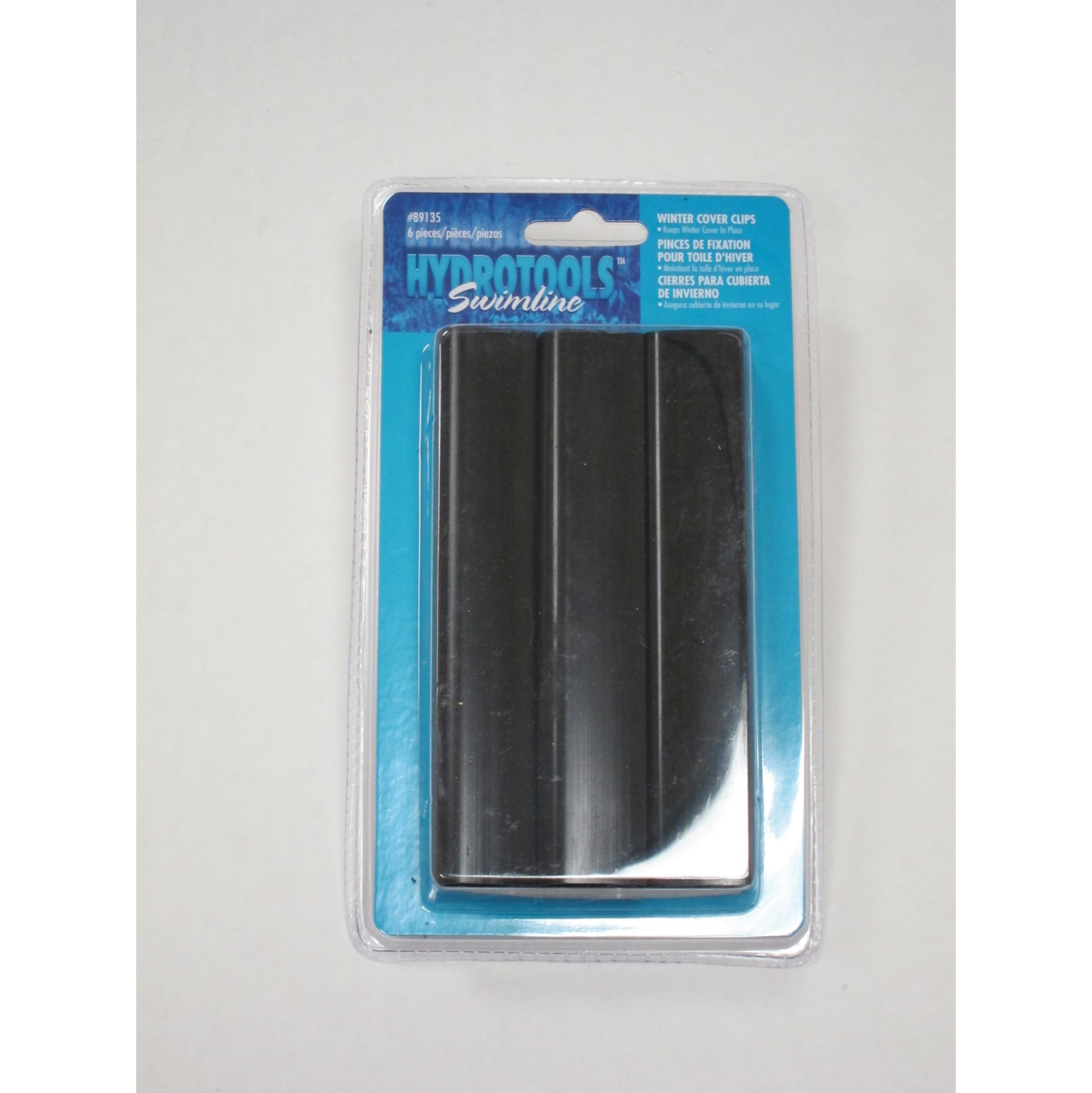 Ensemble de 6 pinces de bâche d'hiver pour piscine hors-terre Black HydroTools de 6 po