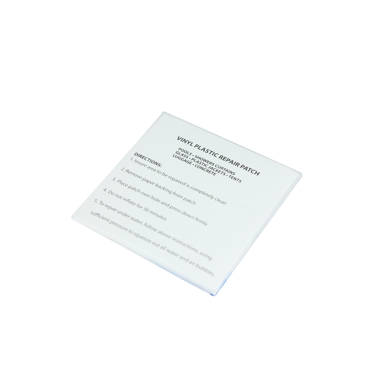 Paquet de 5 pièces de réparation transparentes pour les articles gonflables de 3 po