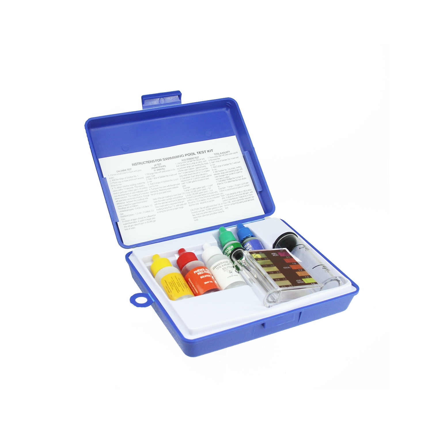 5-Piece Swimming Pool Test Kit with Tester Block and Case