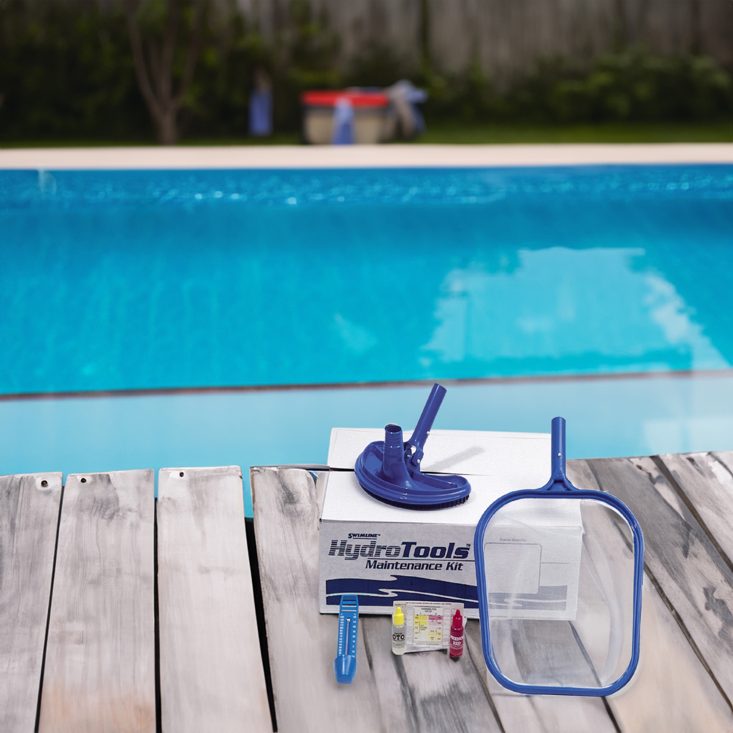 HydroTools Basic Swimming Pool Cleaning 4-Piece Maintenance Kit