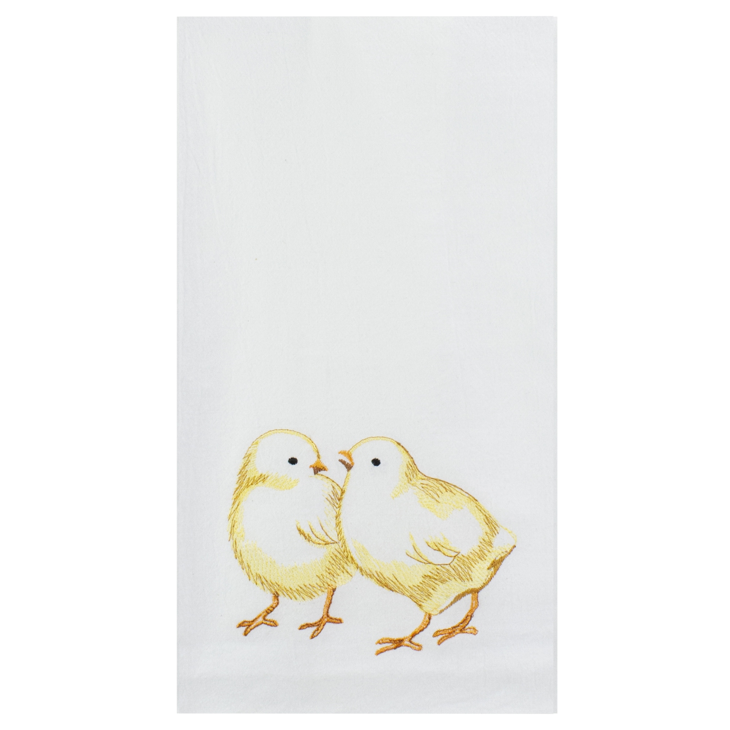 25" Yellow and White Cotton Chick Towel