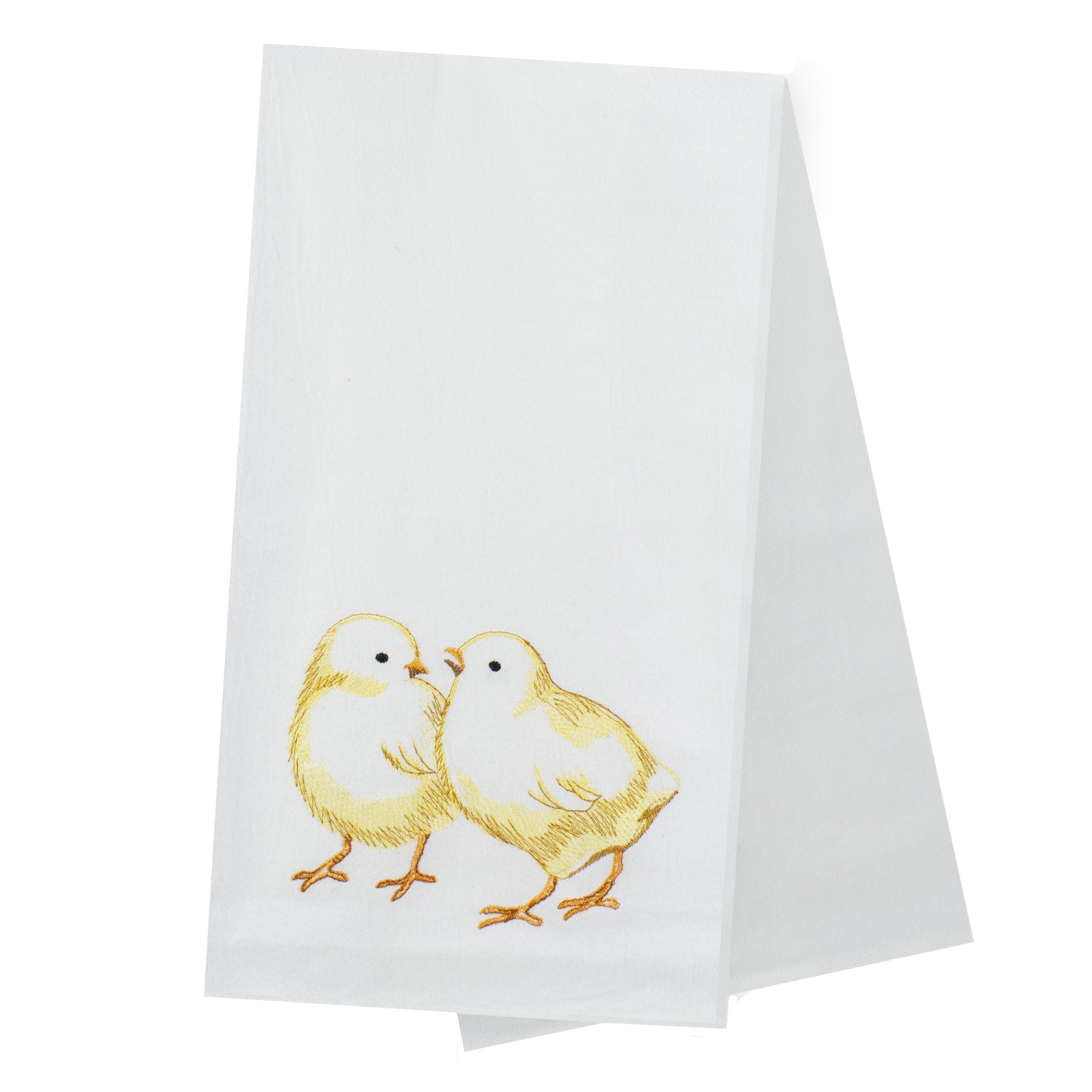 25" Yellow and White Cotton Chick Towel