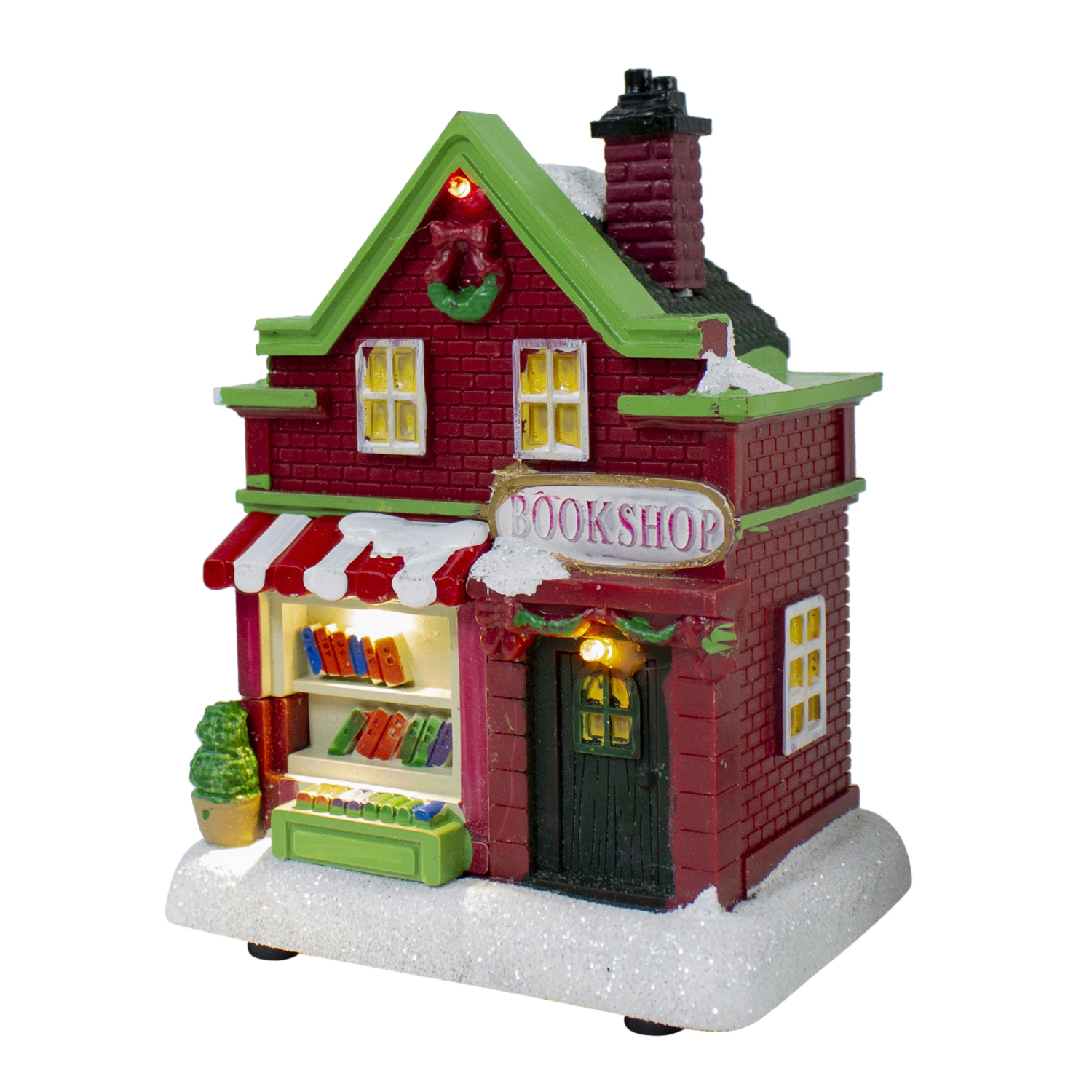 LED Lighted Theater and Shops Christmas Village Display Set - 11-Piece
