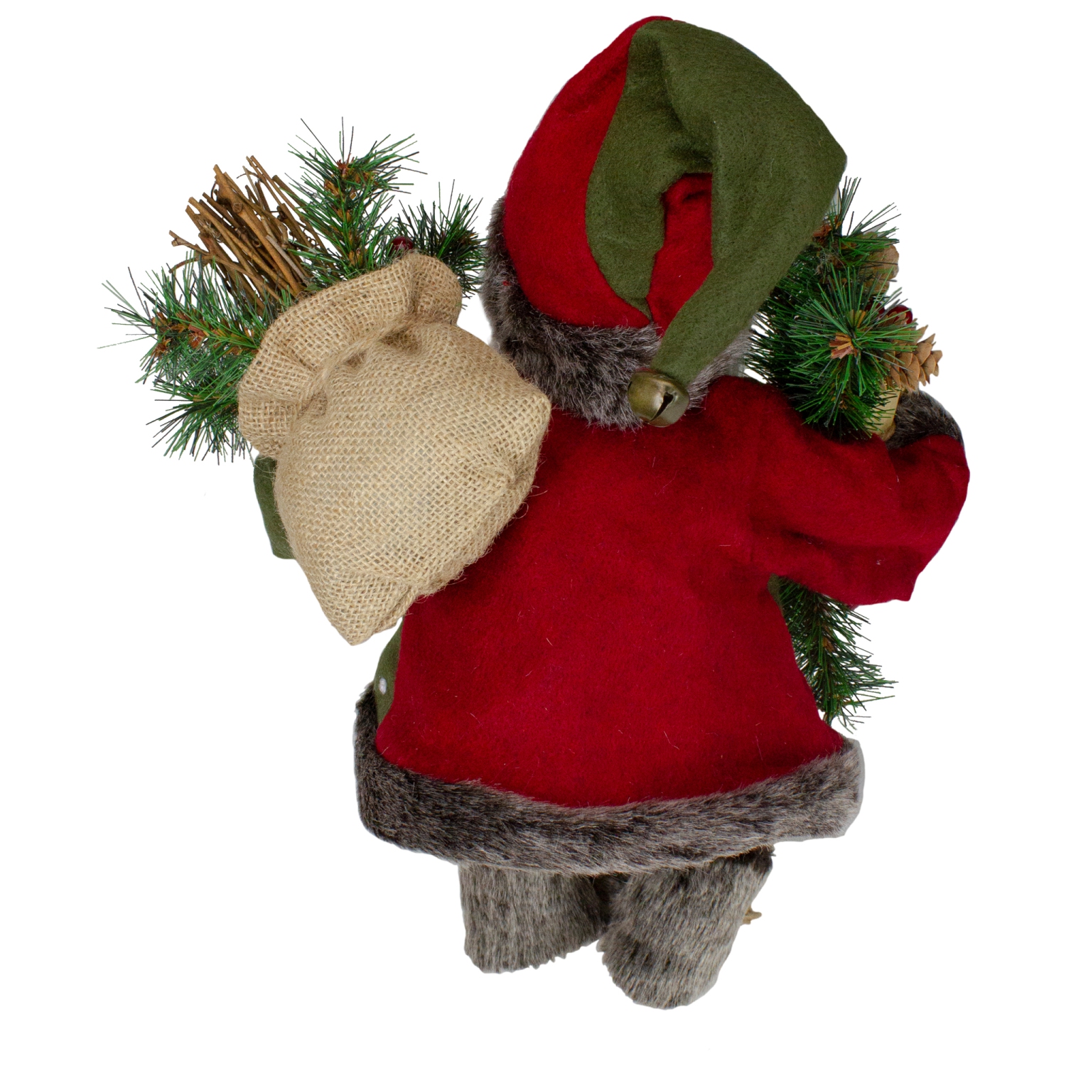 16" Country Rustic Santa Claus with Snowflake Jacket Sitting Christmas Figure