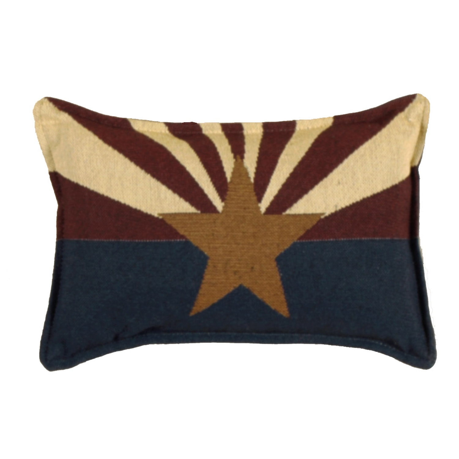 Ensemble de 4 coussins rectangulaires drapeau de l'Arizona, bleu, rouge et brun, 12 po