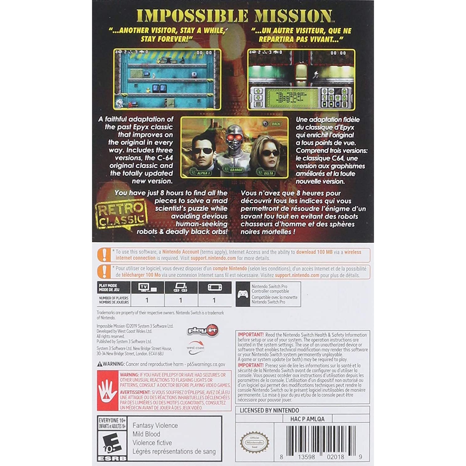 Impossible Mission - Nintendo Switch
