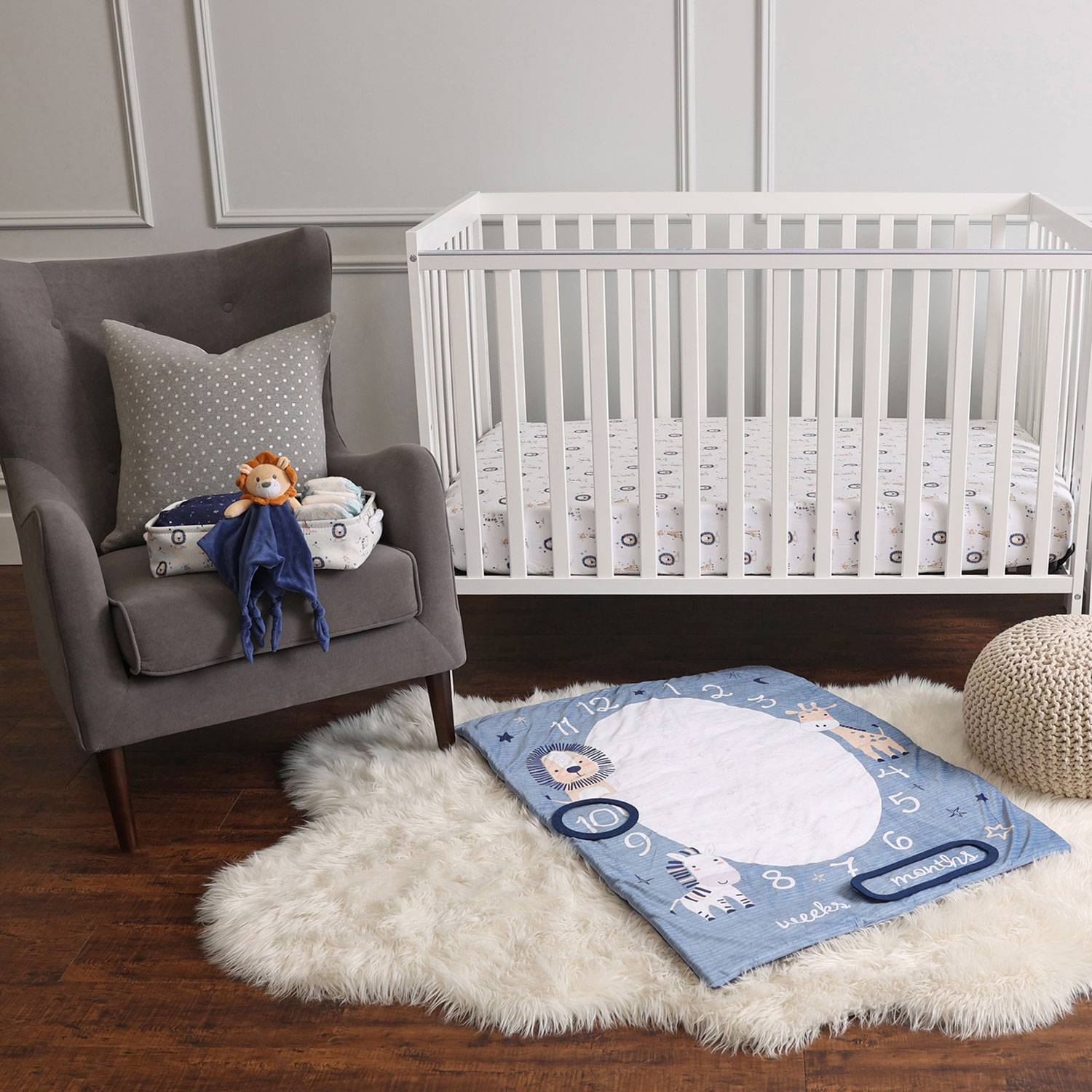 Ensemble de literie 5 pièces pour lit de bébé de Nemcor - Bleu