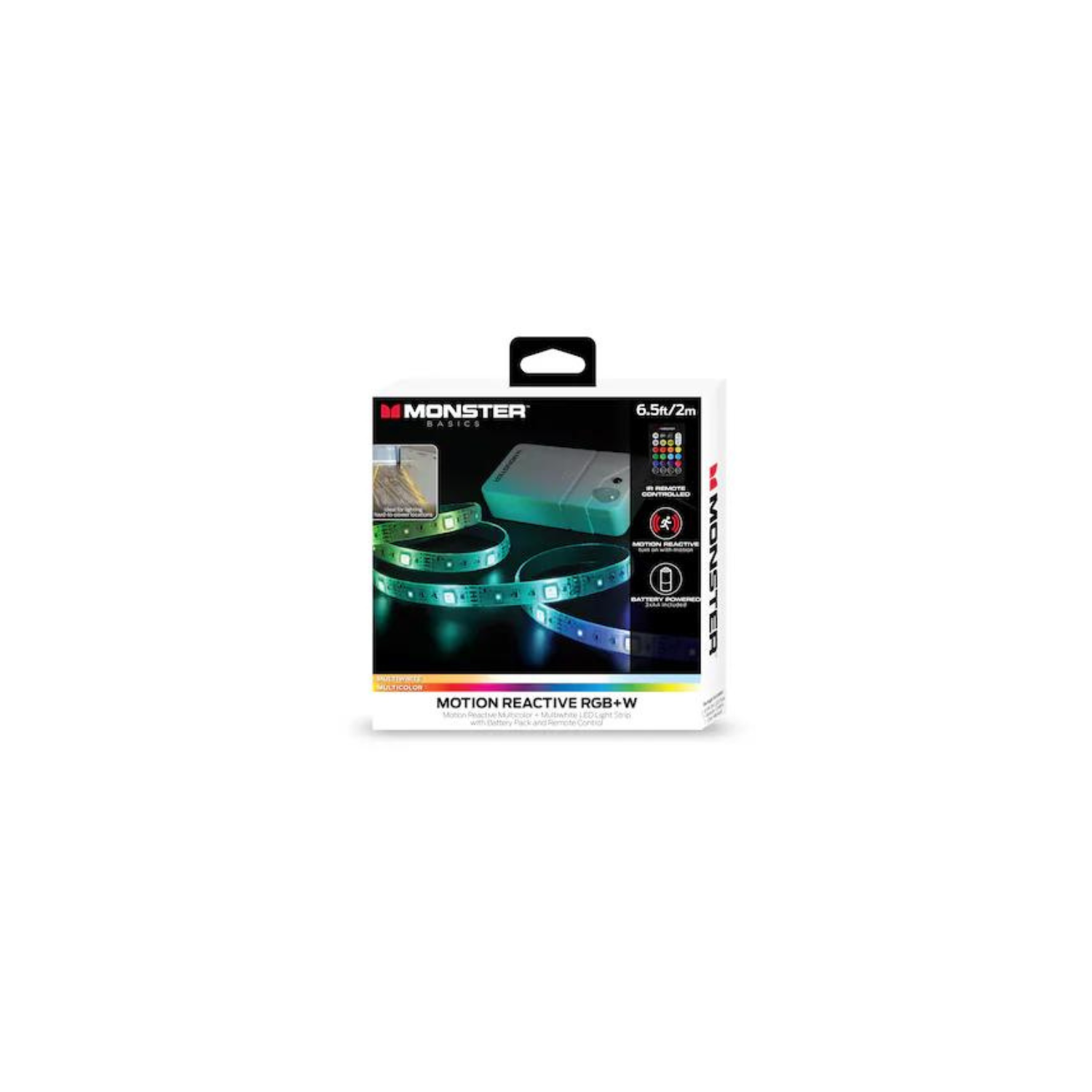 Alimenté par pile MLB7-1081-RGB Motion Reative RGB+W de Monster